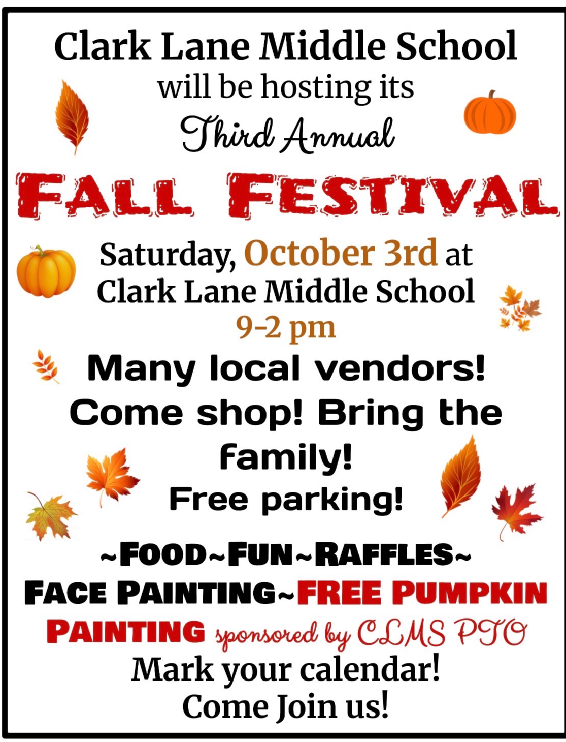 Clark Lane Middle School Fall Festival