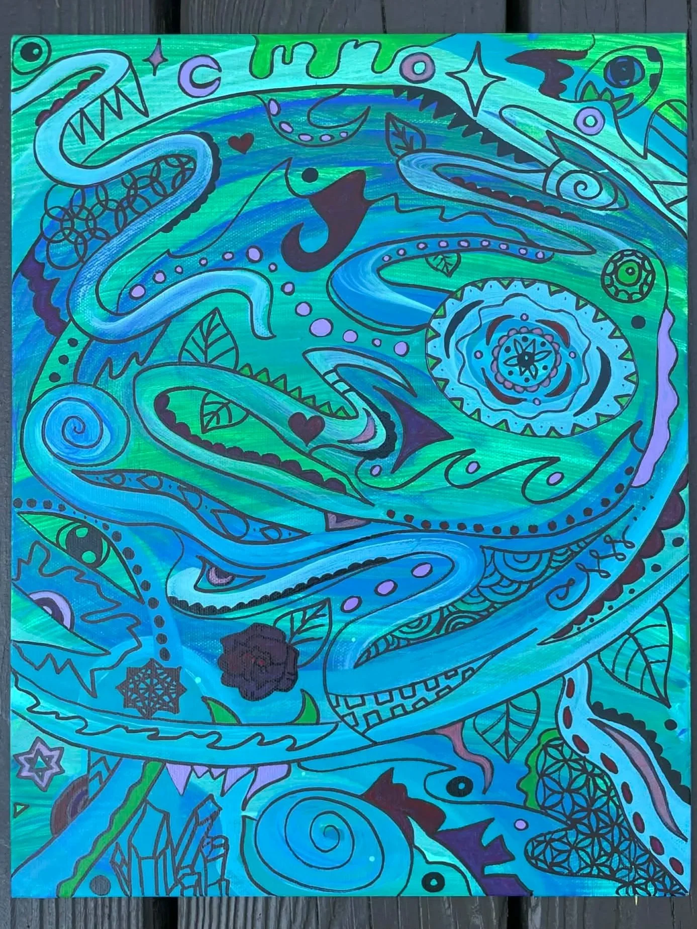 2026 - Acrylic paint, permanent marker