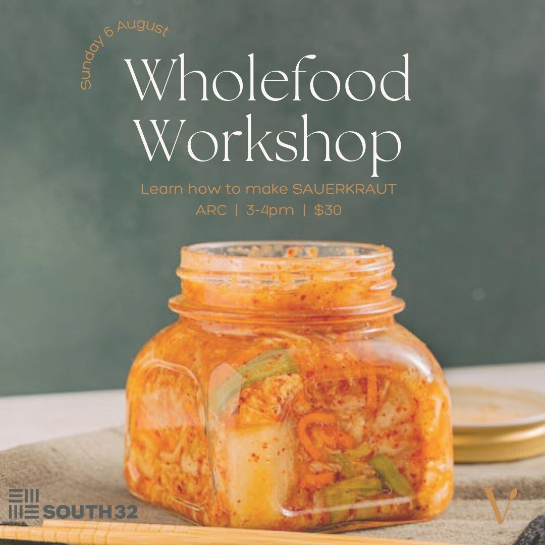 It's that time of month again! Our monthly wholefood workshop is THIS SUNDAY 6 August! 

Learn all about fermenting veggies and make your own sauerkraut to take home. 

Location: ARC
Time: 3-4pm
Price: $30

Register by clicking the link in our bio. A