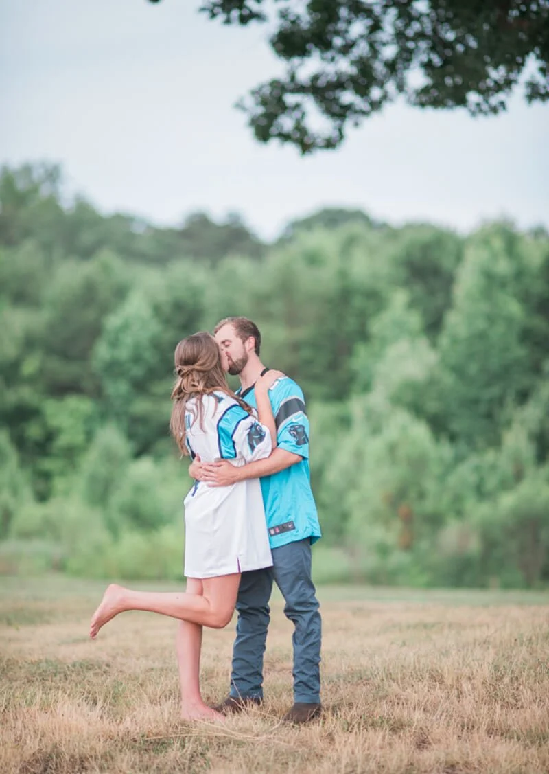 Carolina Panthers Engaged Couple 