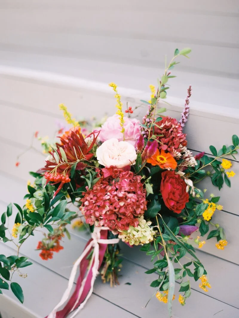 Bright Fall Wedding Inspiration - Emerald Isle, NC
