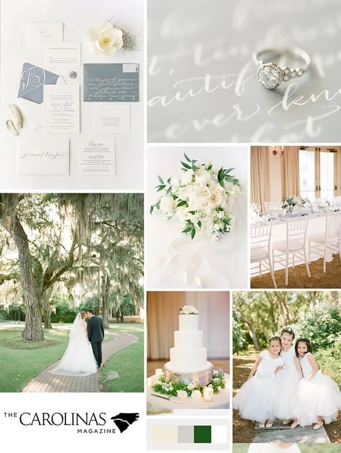White + Gray Bluffton Wedding Board