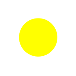 Black background with a yellow circle in the center