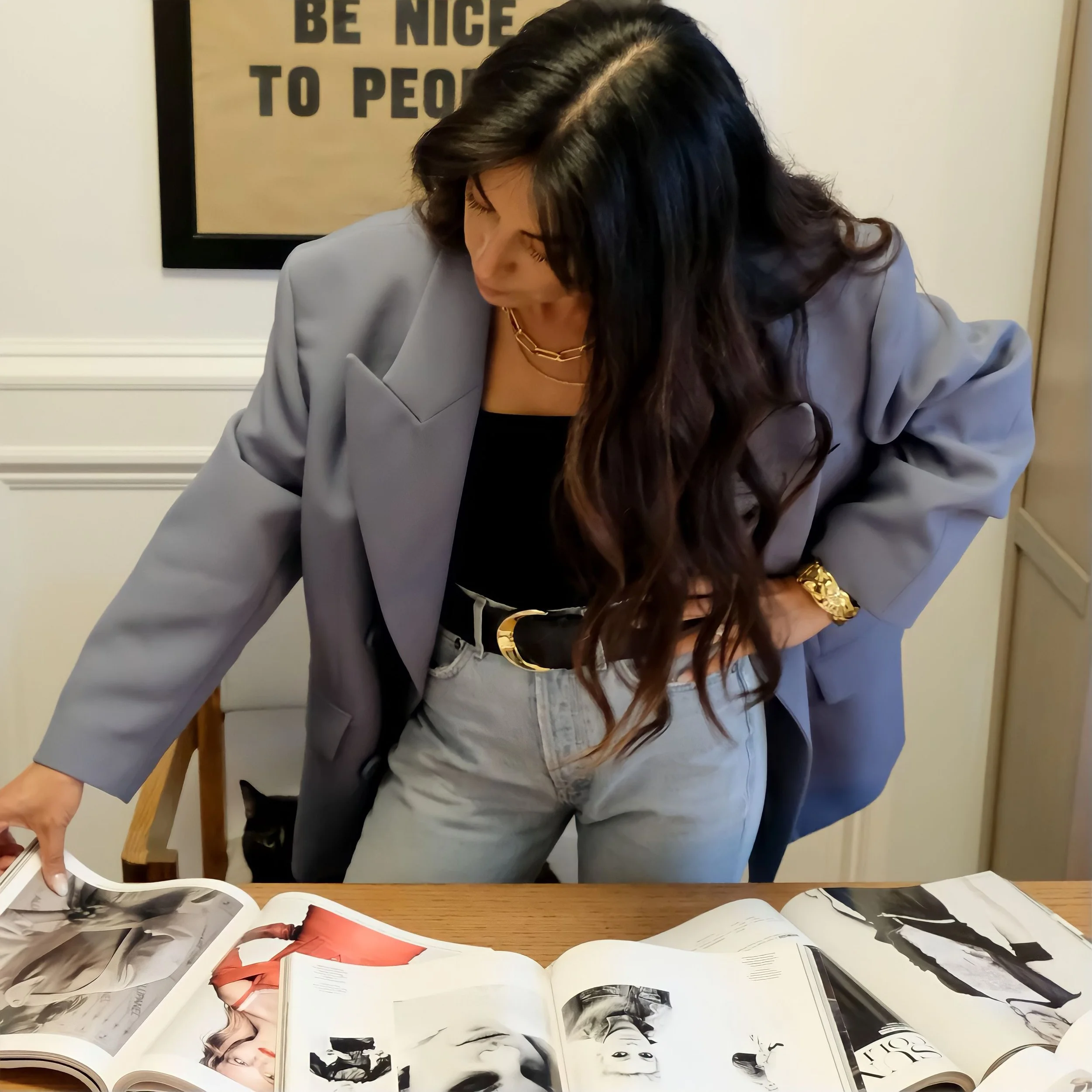 Daniela styling a client.