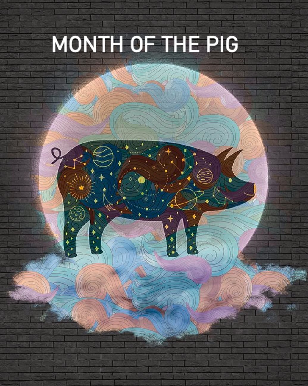 November is the month of the Pig 🐷 in Chinese Astrology. The Pig follows the dog in its descent into the underworld from the animal branch cycle. The Pig is part of the wood element family along side the Goat 🐐 and the Rabbit.🐇 The wood element be