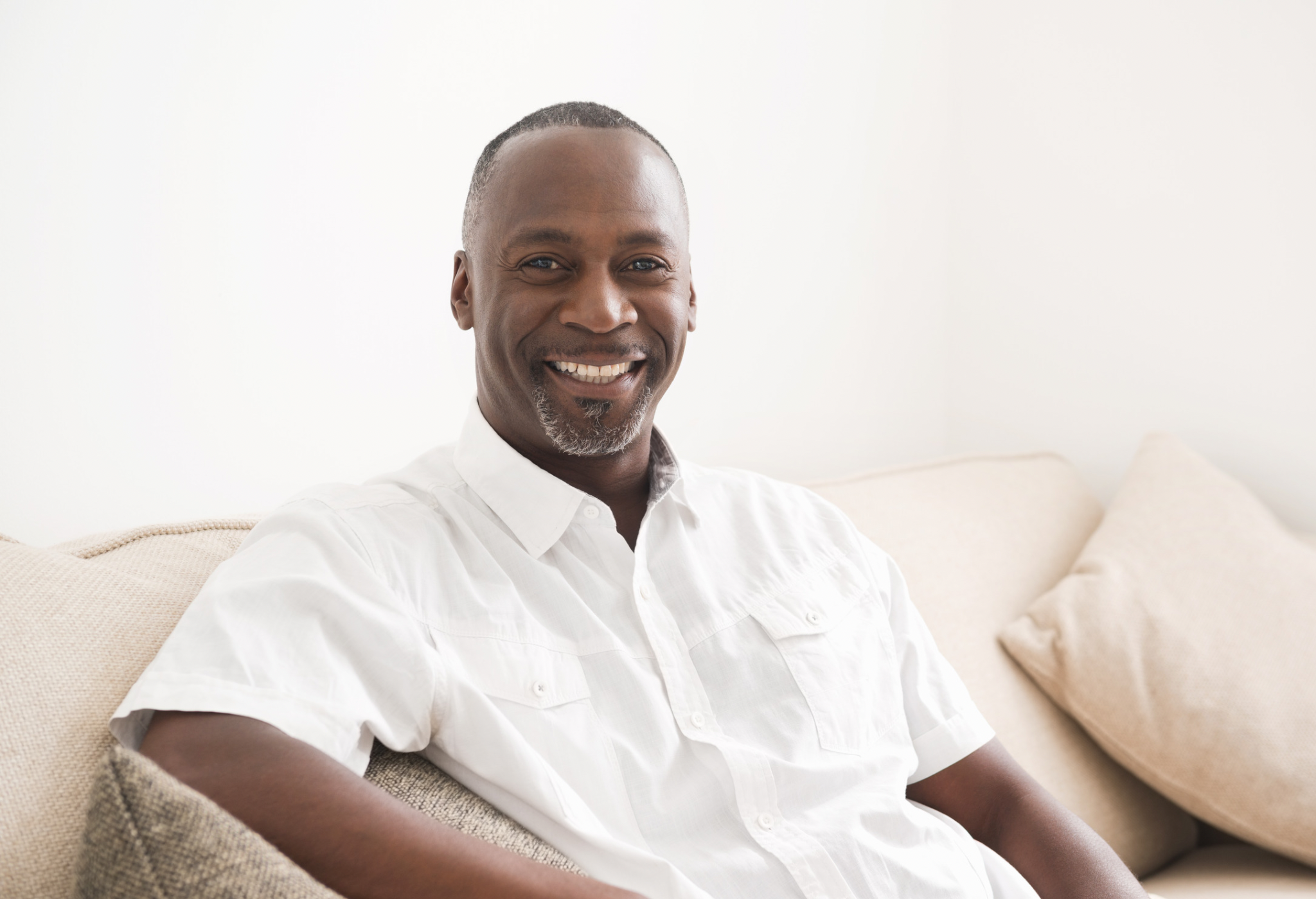 Healthy and happy African American man.