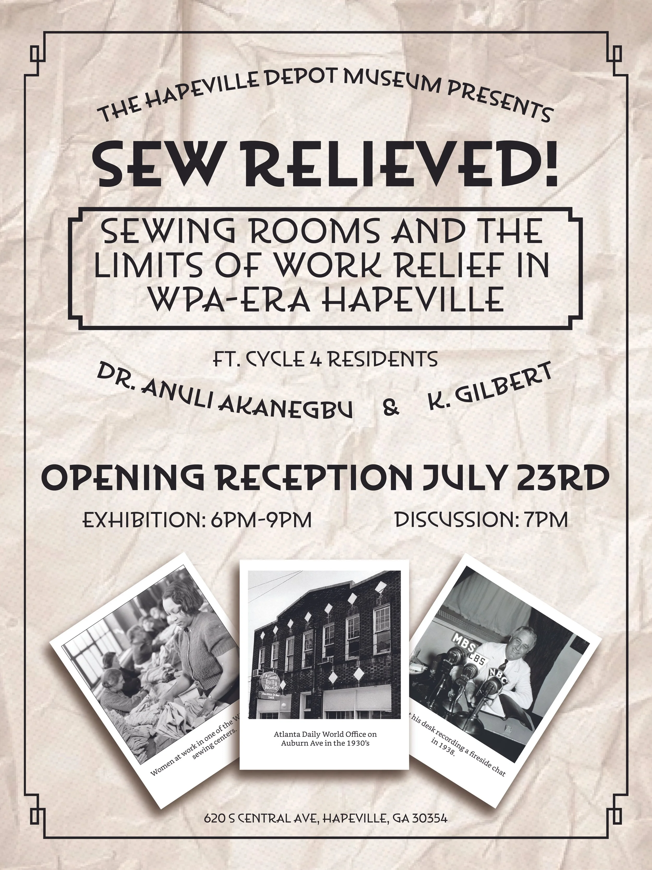 Sew Relieved! Exhibit Opening