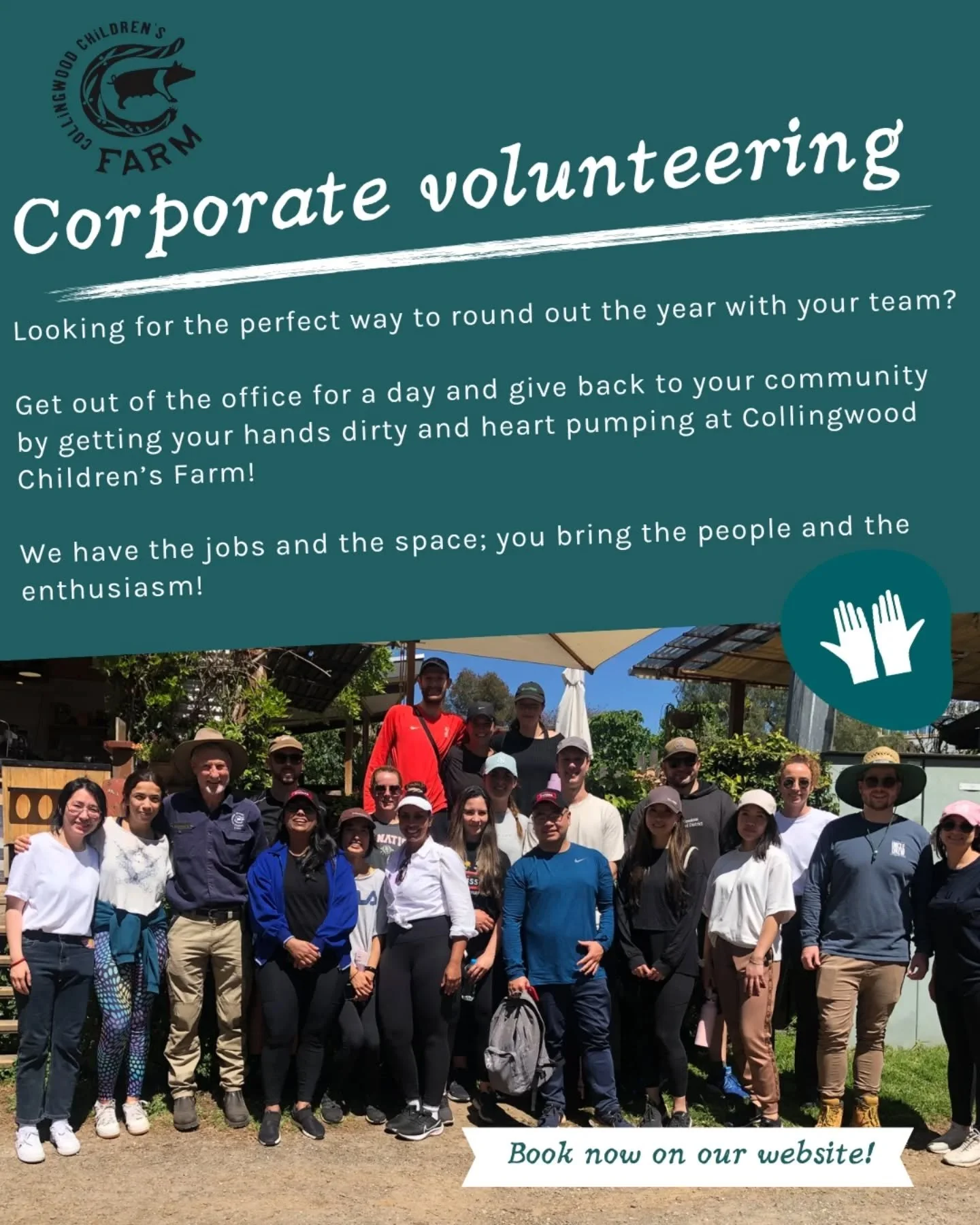 We couldn't do what we do here without our Corporate Volunteers! Help us spread the word or get your team down for a really rewarding day on the Farm. Link in bio 🐄👩🏻&zwj;🌾🚜
