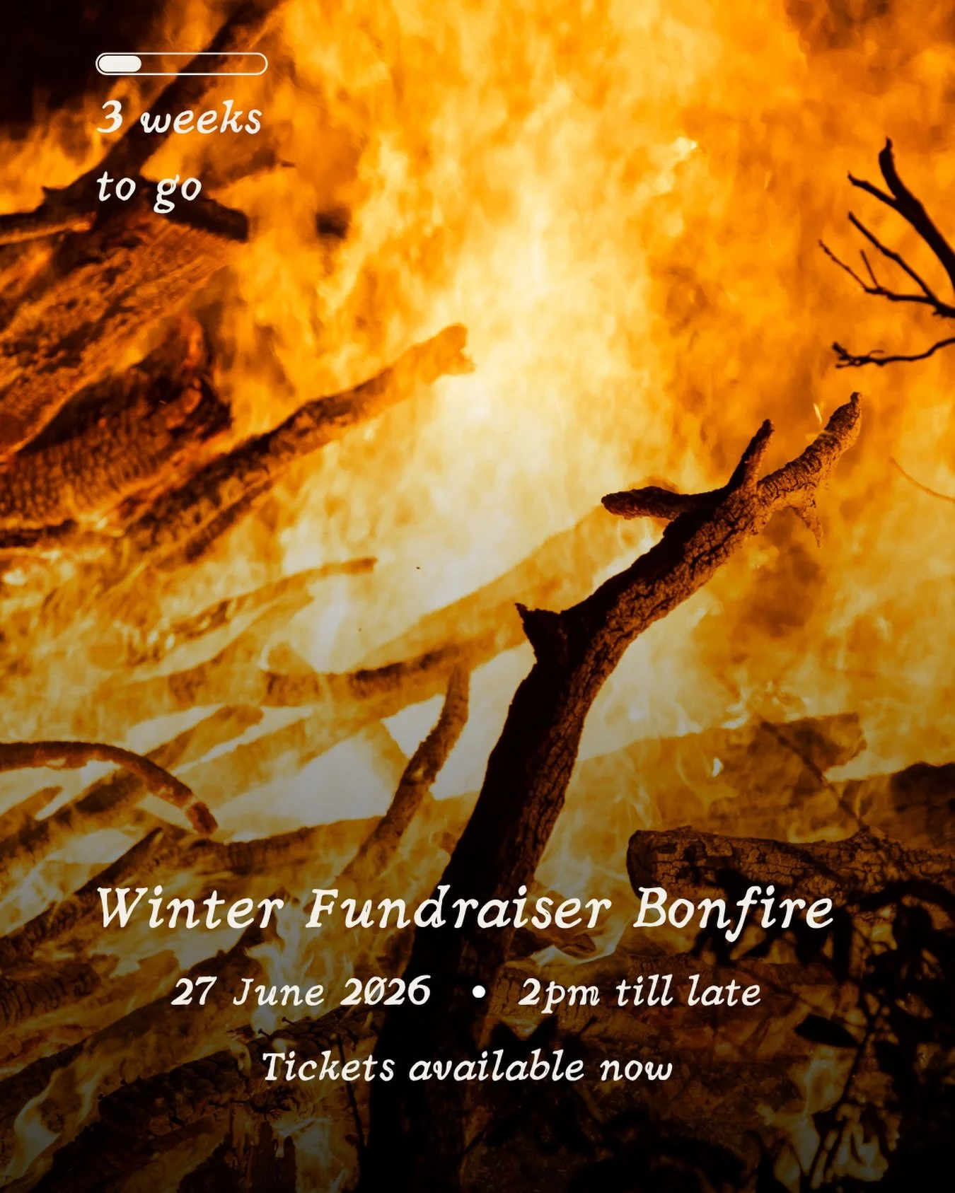 🔥 3 WEEKS TO GO 🔥

The countdown to the Bonfire is on! Gather your family and friends for a night of flames, music, and community at the Farm.

We&rsquo;ve got:

Face Painters
Roving puppet shows from @snuffpuppets 
Story Time
Games area
Meet the G
