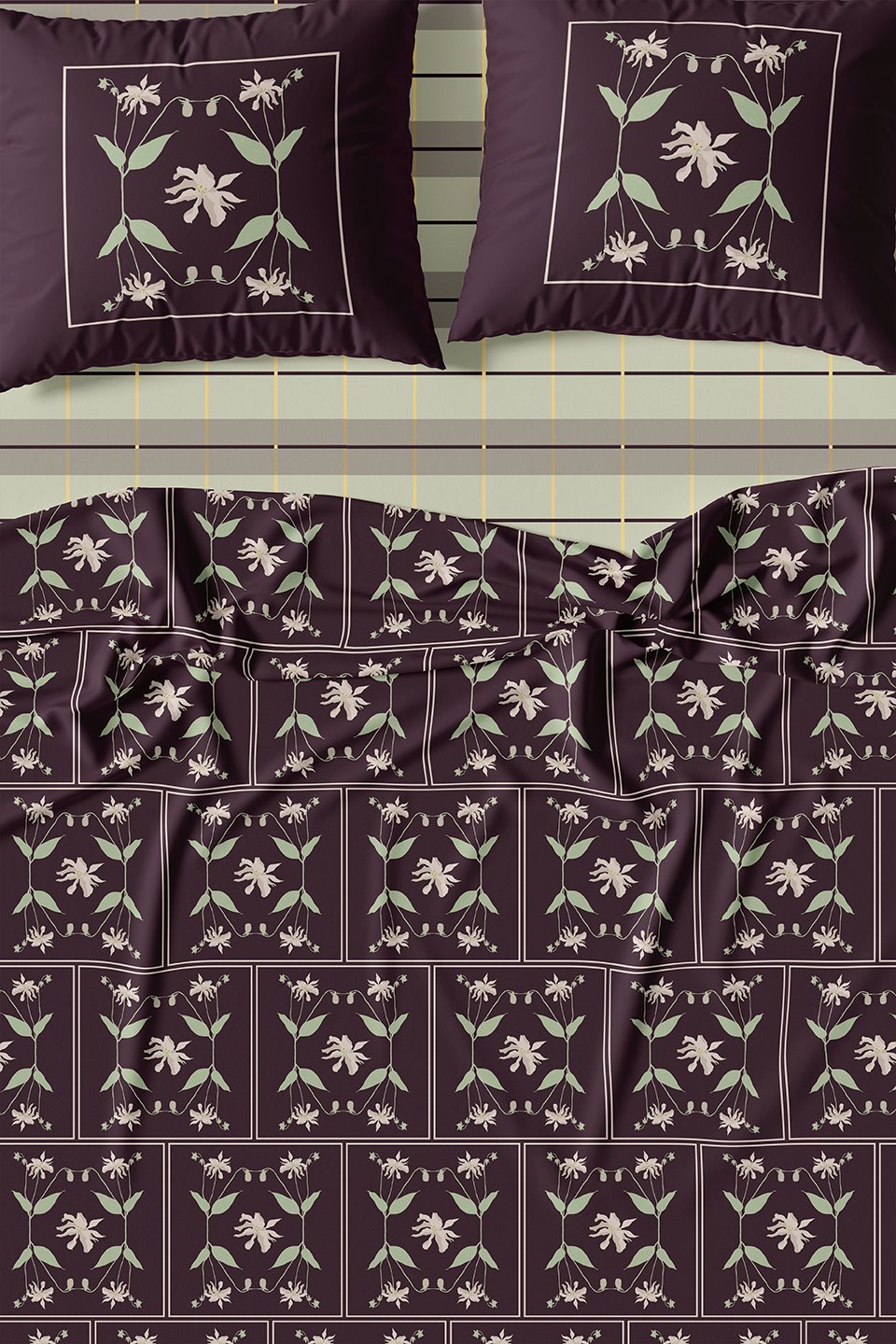 Bedding set Marguerite Noir and Antoinette Check for web.jpg