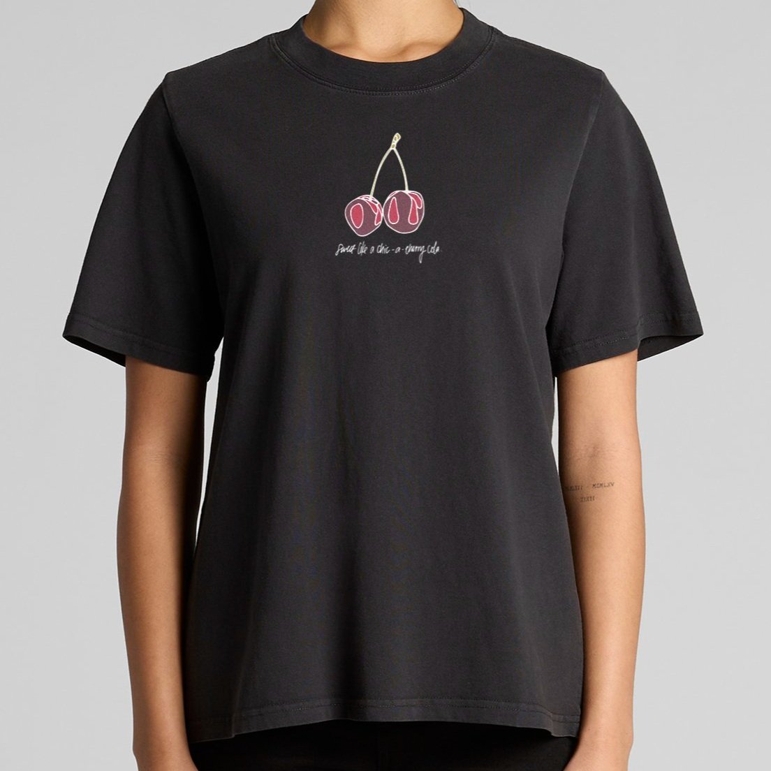 Savage Cherries Faded Black Tee