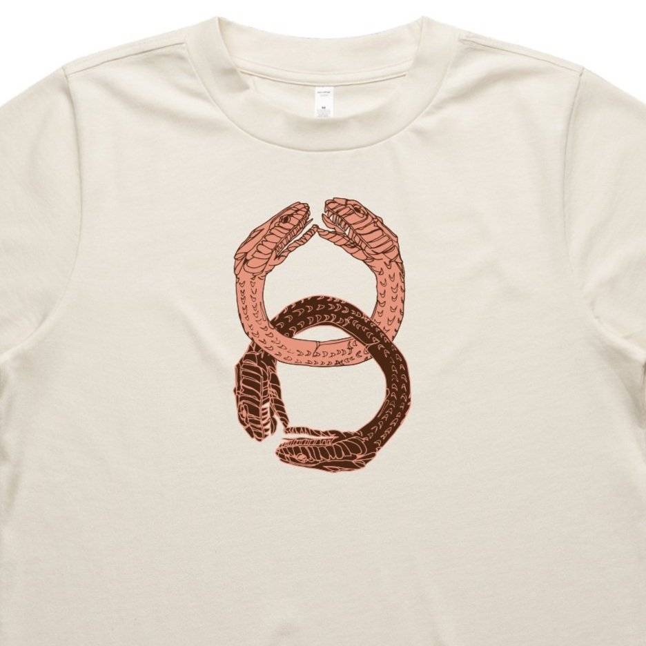 The Gold Tee in Browns on Ecru