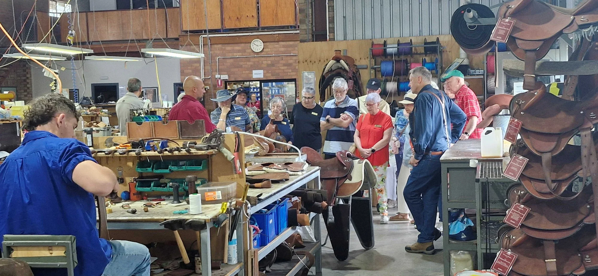 Kent saddlery looking around the work shop.jpg