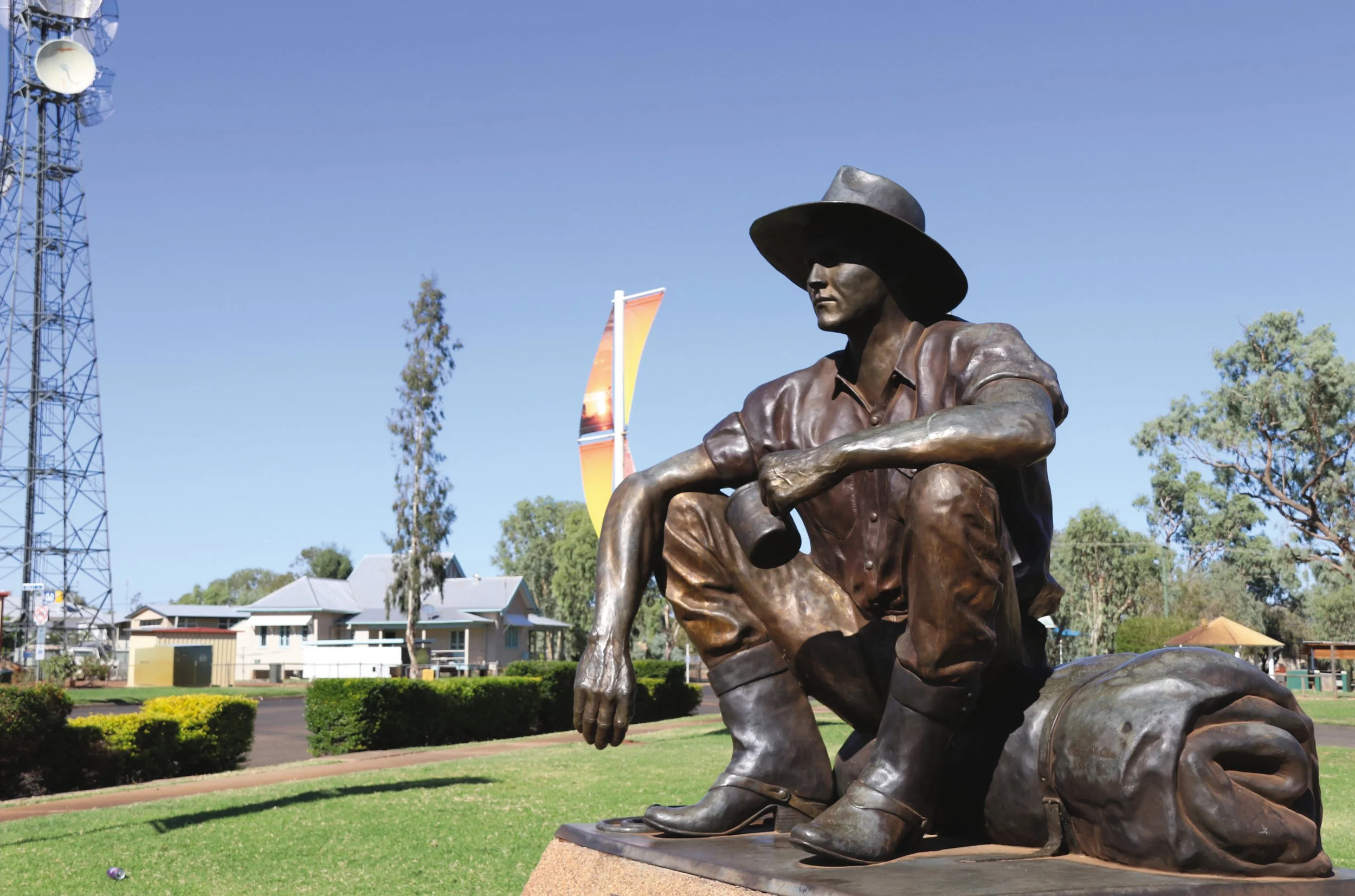 The Cunnamulla Fella statue in Cunnamulla, Outback Queensland.