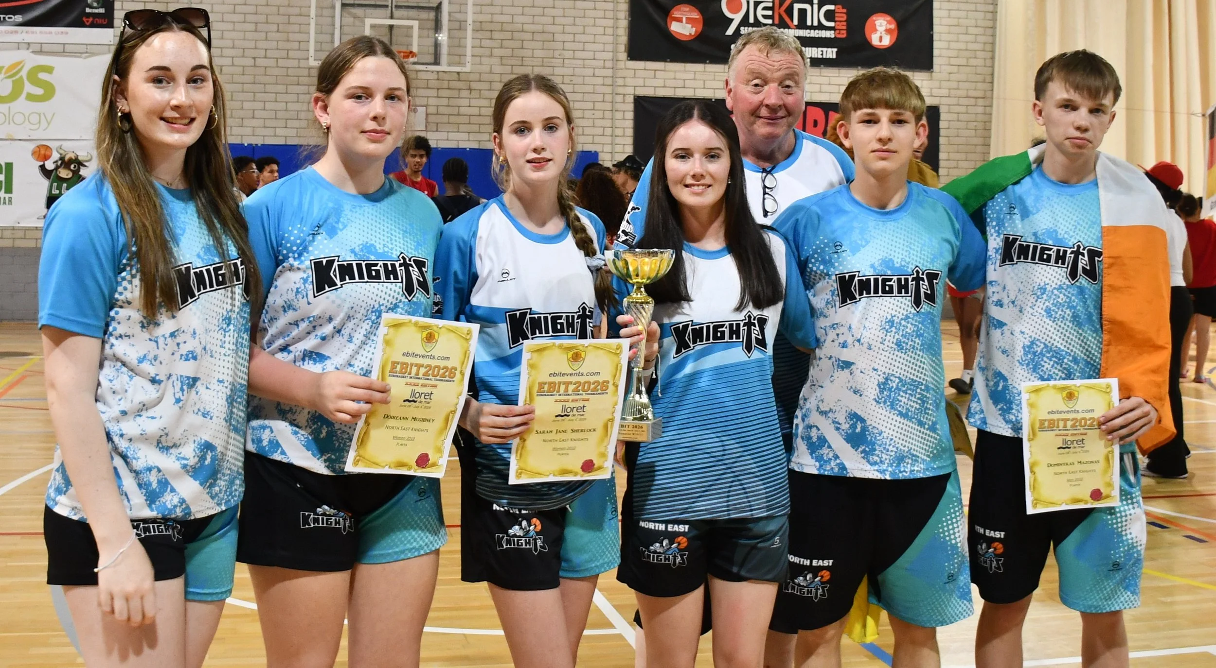 Cavan Lakers NE Knights players and coach.JPG