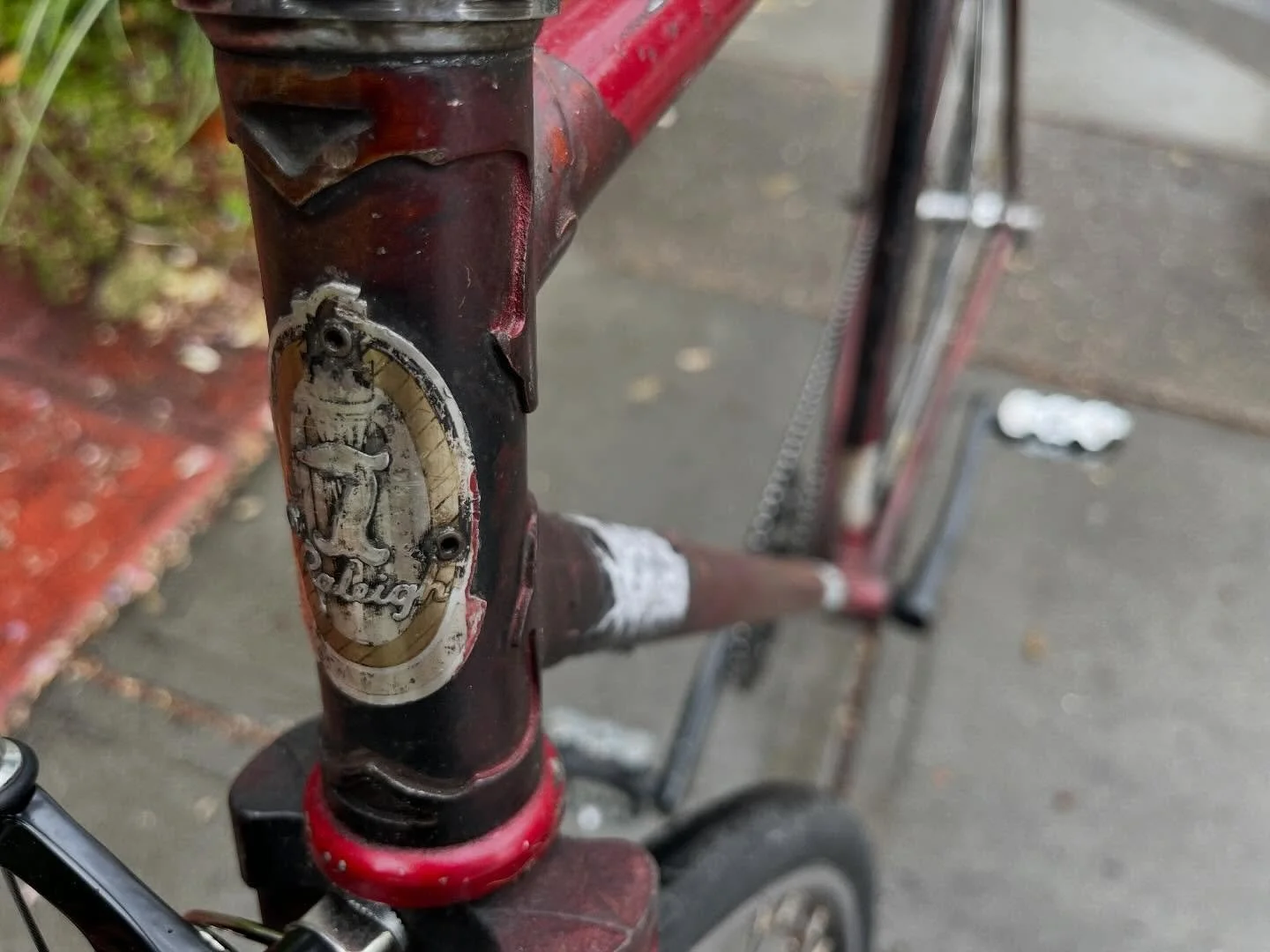 Bar Bike: nothing glamorous here, just a 70s Raleigh pieced together with a pile of parts from a customer&rsquo;s backyard, set up single speed. Trickiest part was matching the 27&rdquo; frame to modern 700c wheels. Luckily Tektro makes an ultra long