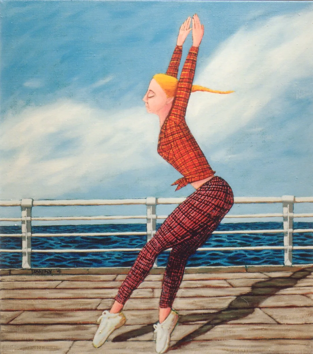 “Girl Dancing”, Oil on Linen, 1993. (Private Collection).