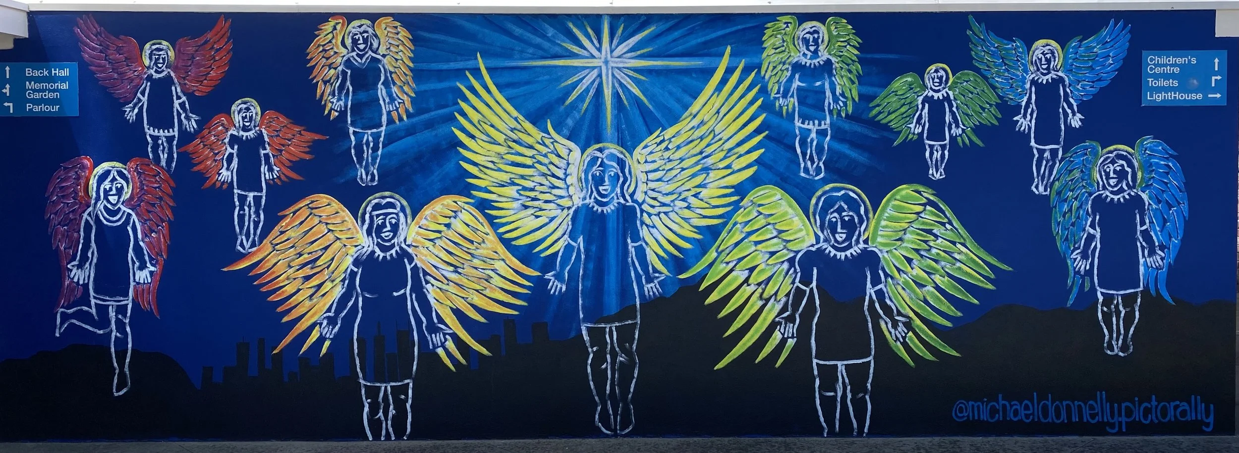 Ashy Mural for Christmas 2024, 2.5 x 8m, Acrylic Exterior House Paint.