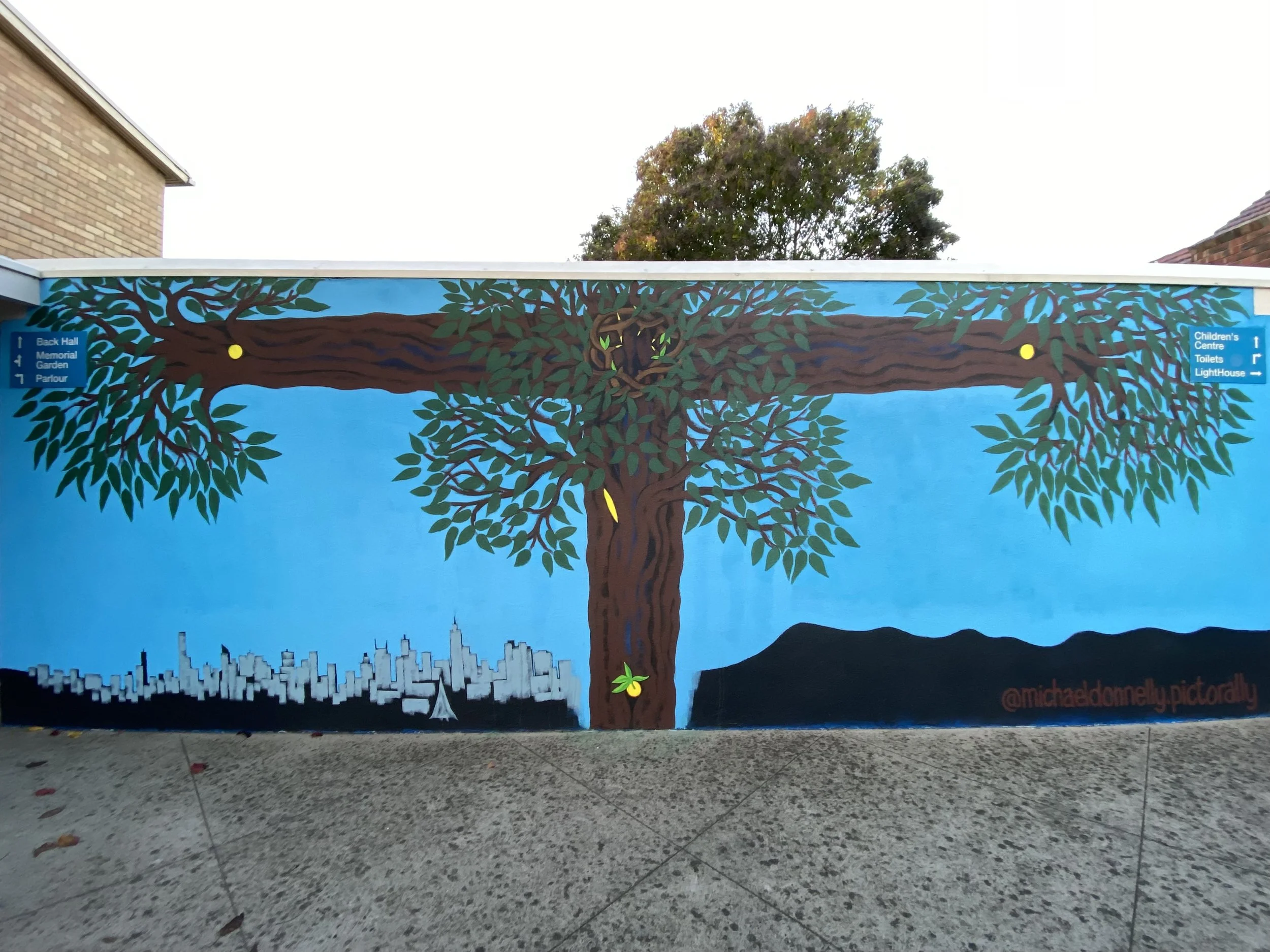 Ashy Mural for Ascencion 2025, 2.5 x 8m, Acrylic Exterior House Paint.