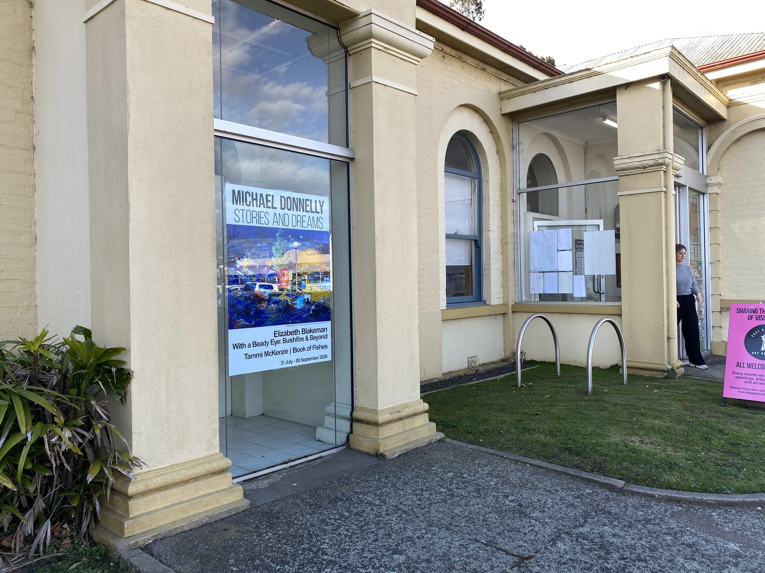 Entrance to East Gippsland Art Gallery, 2 Nicholson St, Bairnsdale, Vic.