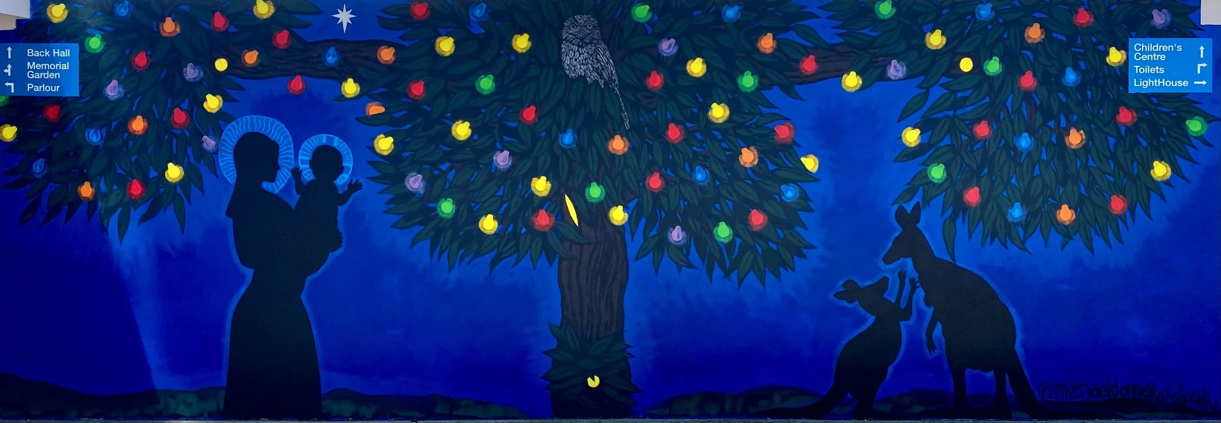 Ashy Mural for Advent 2025, 2.5 x 8m, Acrylic Exterior House Paint.
