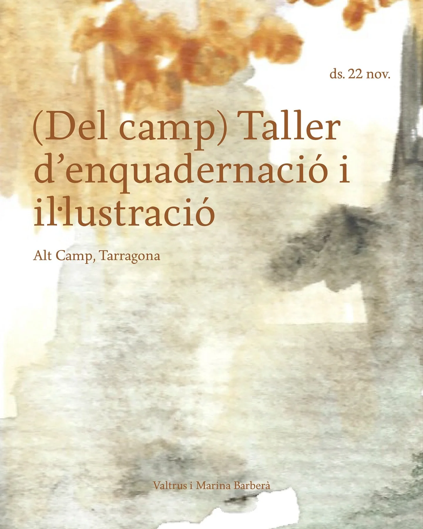 En plena tardor, ens fa molta il&middot;lusi&oacute; tornar-vos a convidar a compartir una estona amb naltros (@valtrusatelier i @marina__barbera), fent el que m&eacute;s ens agrada: passejar pel nostre entorn i treballar amb les mans, deixant-nos in