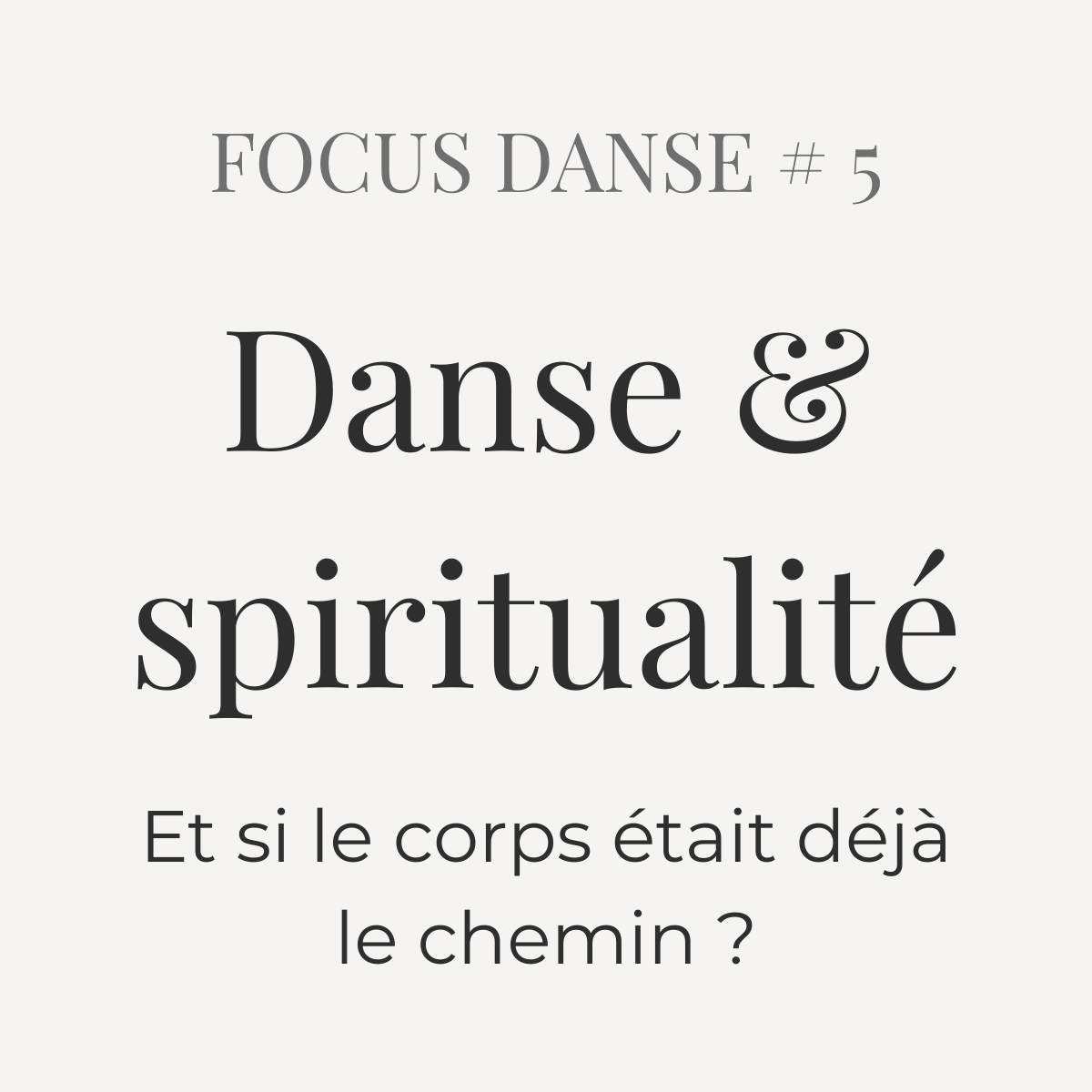#5 — Spiritualité