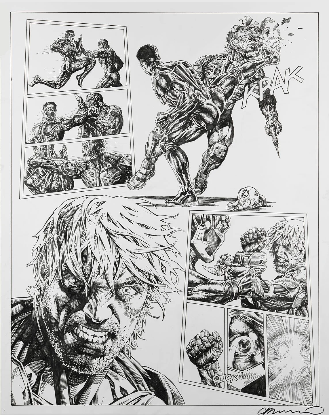 Lee Bermejo A Vicious Circle #2 p.21 ink illustration