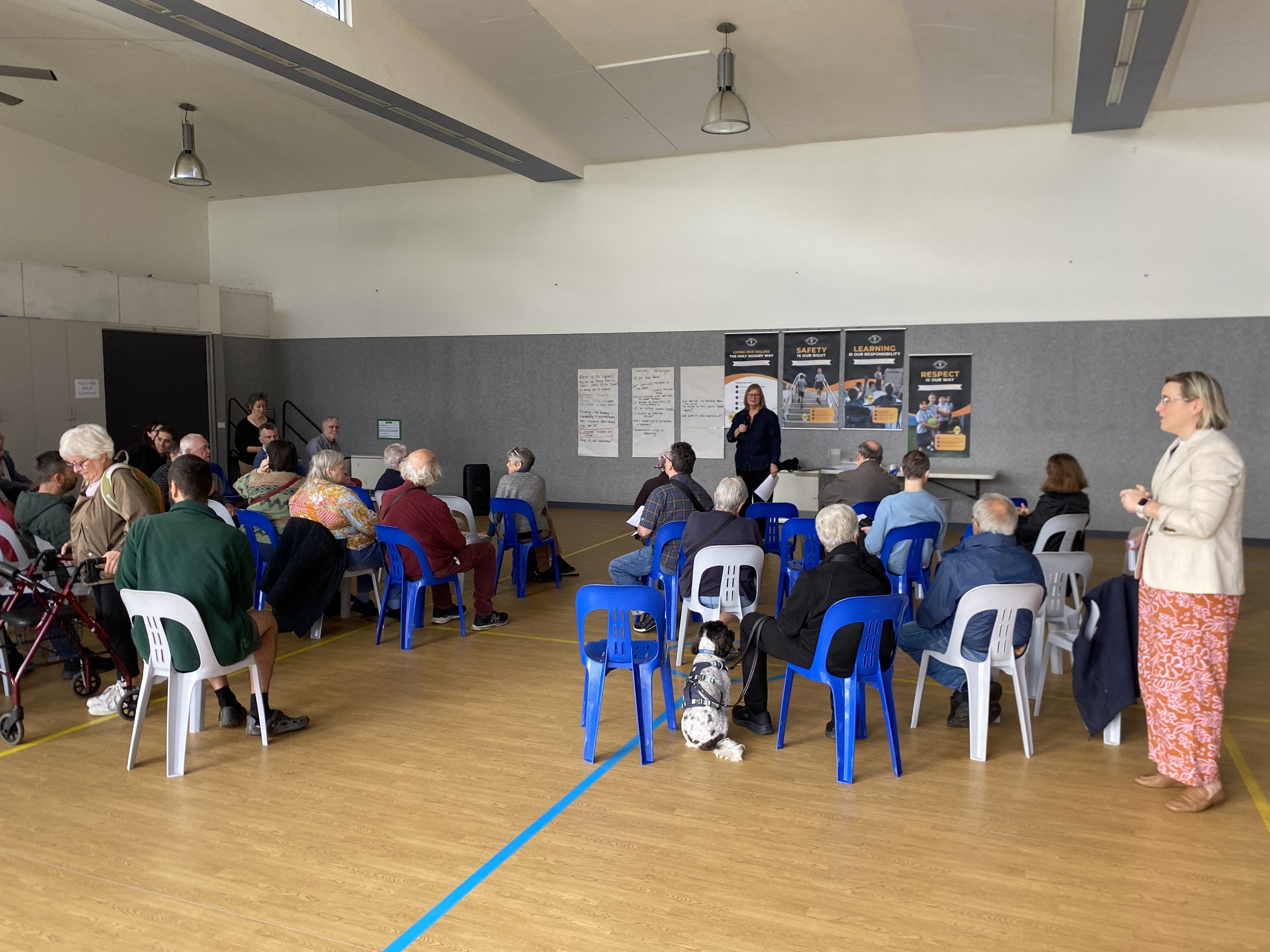 Save Our Community Health Centres May 2026 meeting. Local Federal member Jo Briskey MP at right.