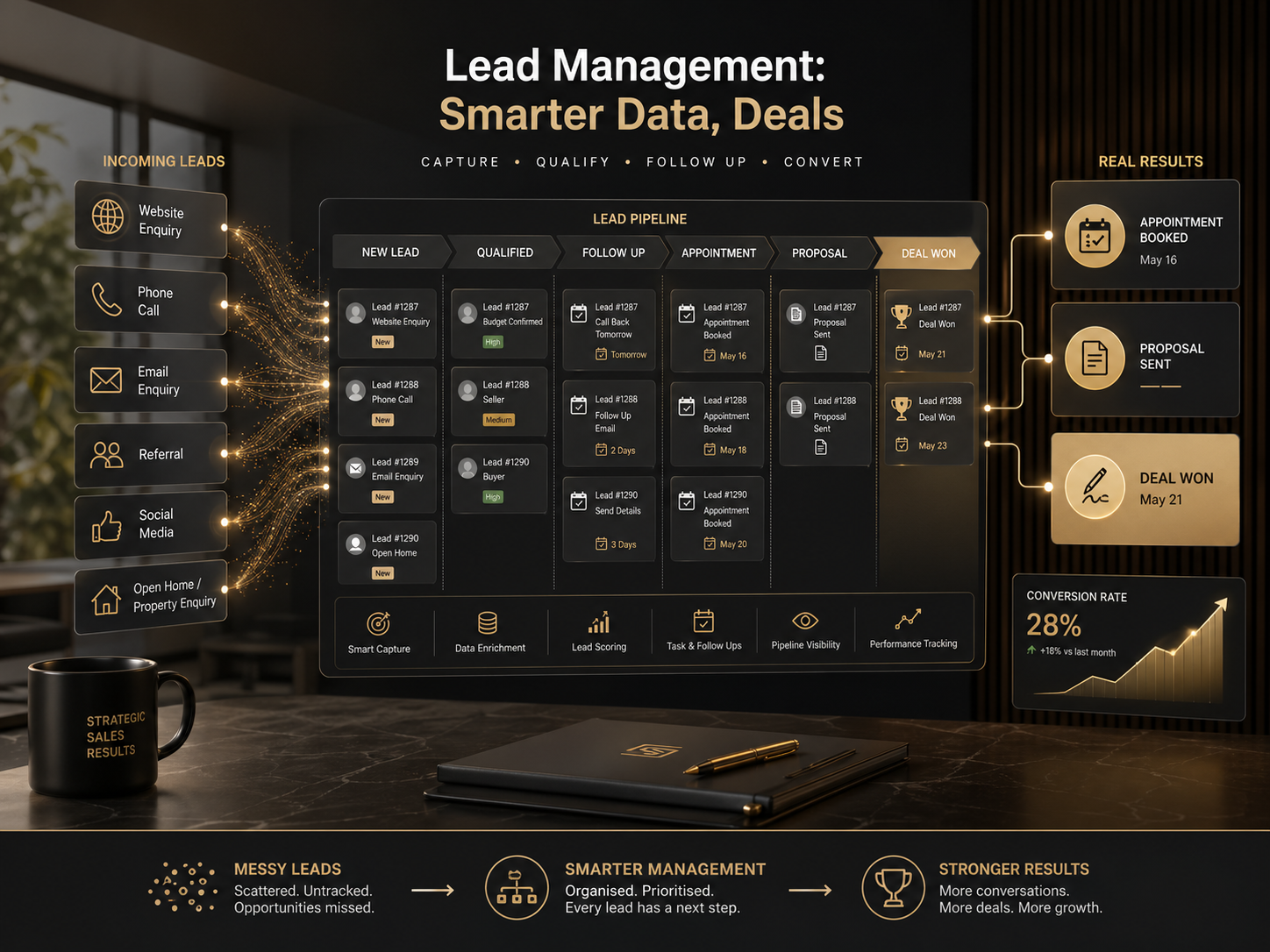 Two professionals, a woman and a man, looking at a laptop with the word 'DATA' overlaid and digital circuit graphics.