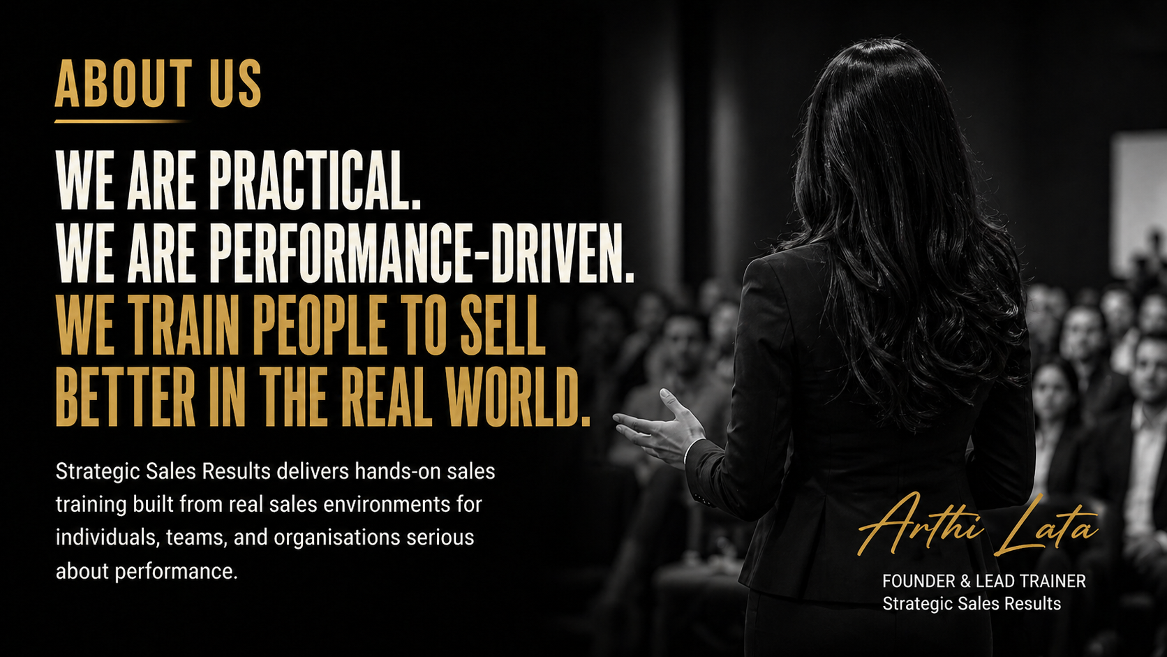 about us Strategic sales results Arthi Lata