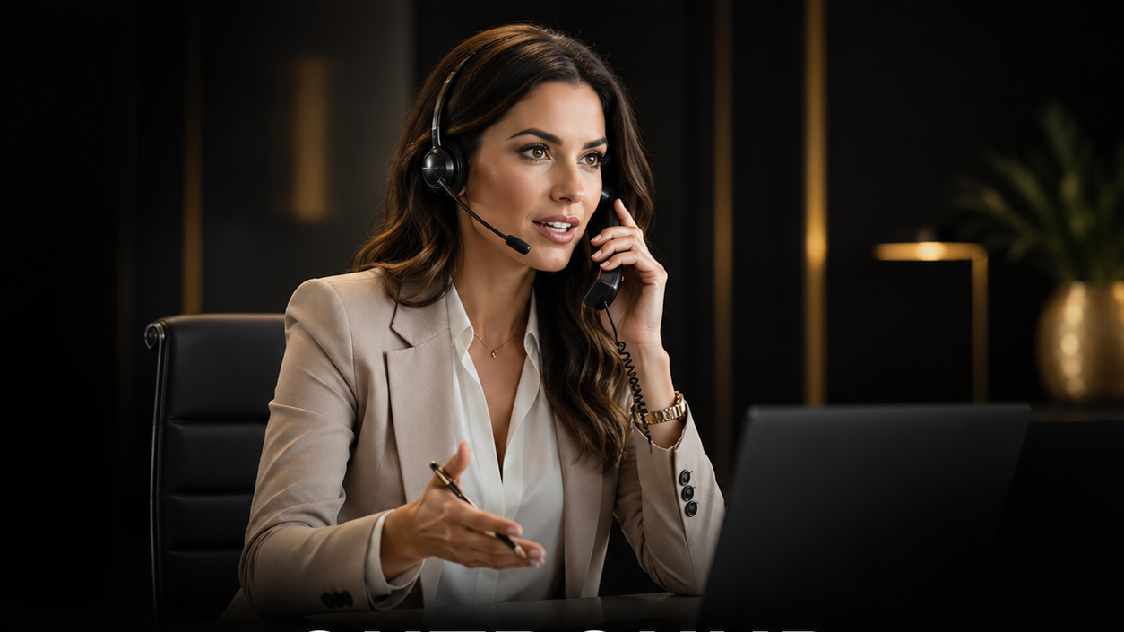 Black vintage rotary phone with a cord and separate earpiece on a white background.