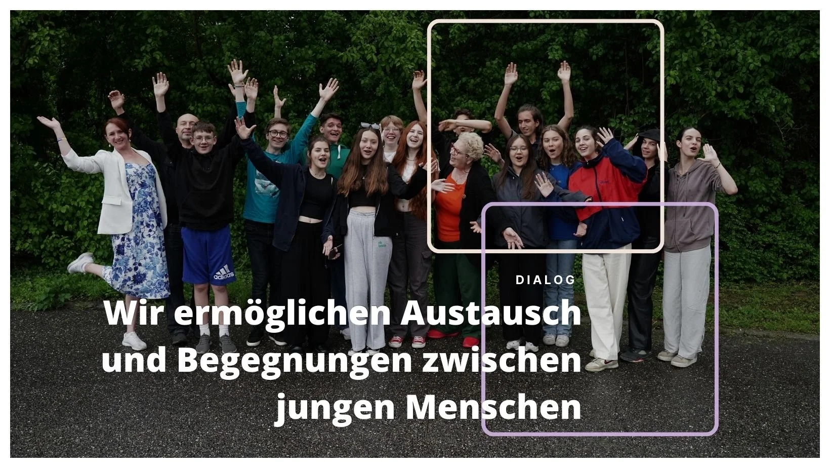 Gruppenfoto von Jugendlichen bei einem Austausch in Rumänien
