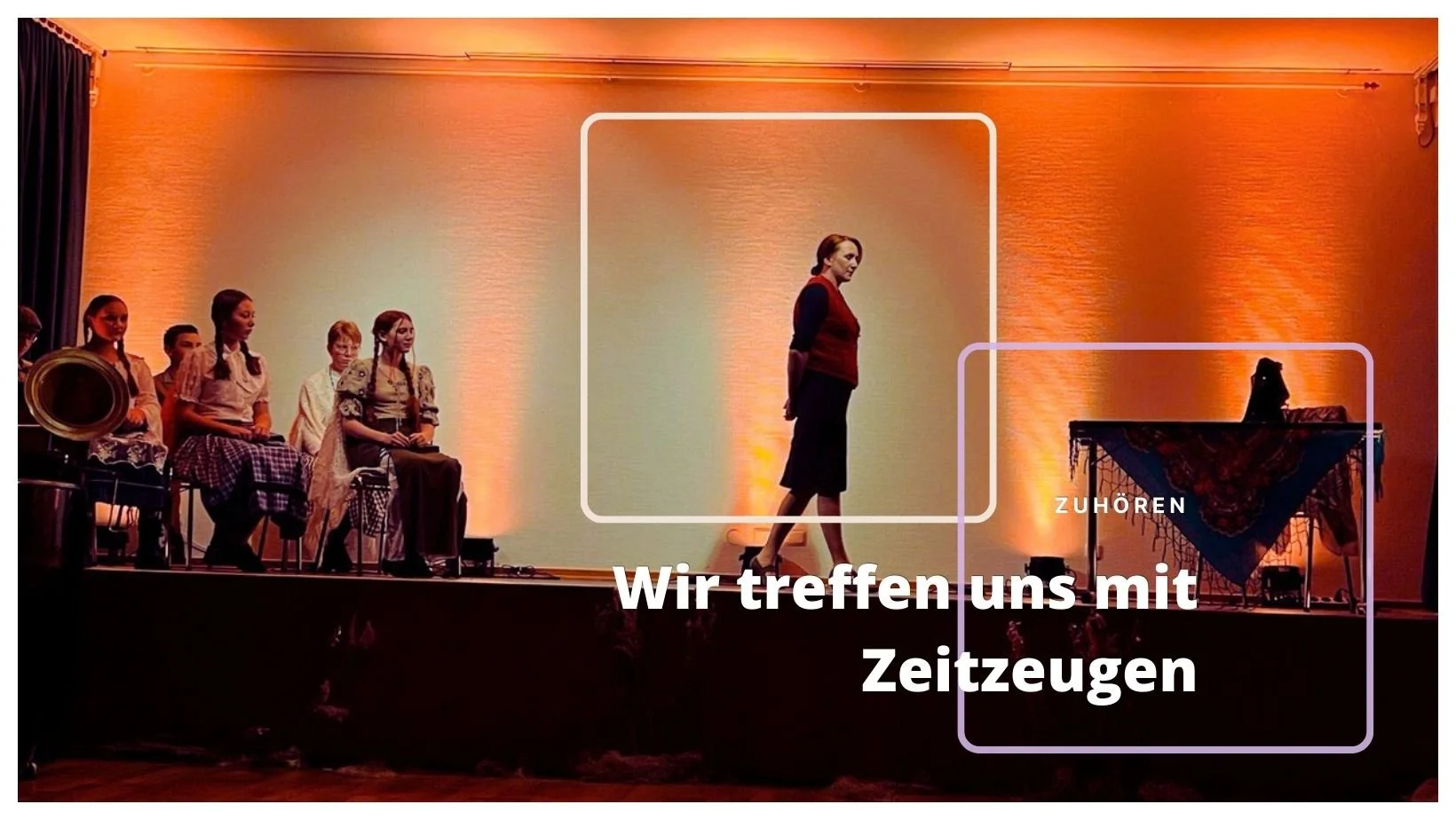 Szene eines Theaterstücks der Jugentheatergruppe "Meine Leute"
