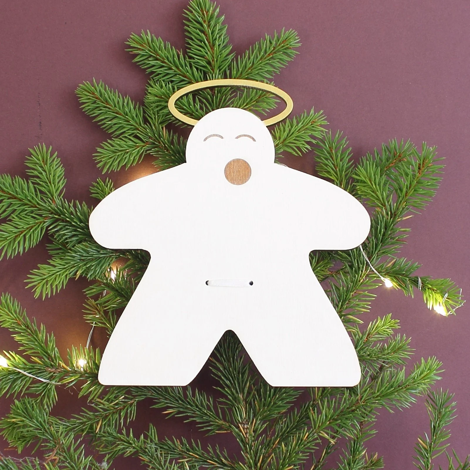 Meeple Christmas Tree Angel Topper