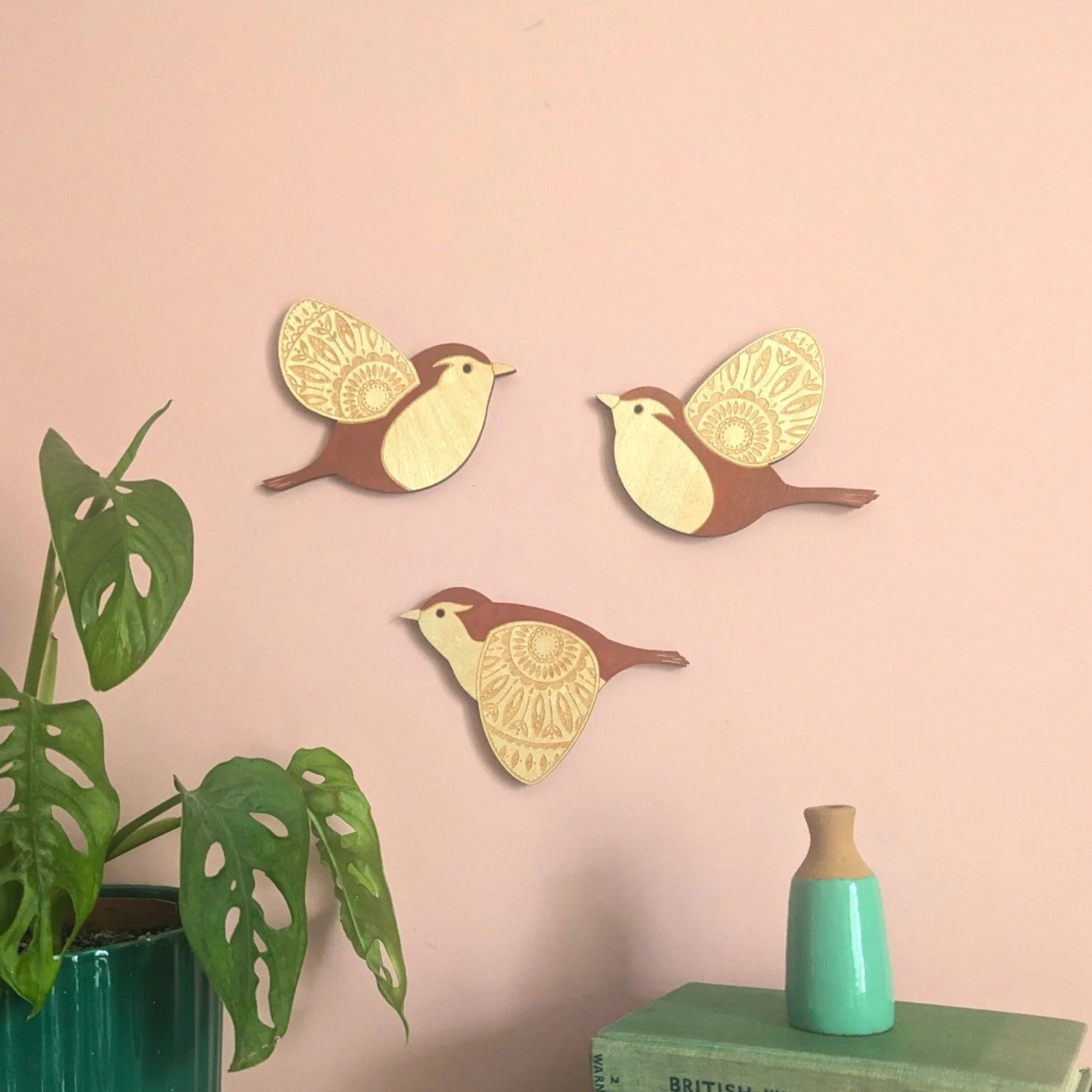wren wooden wall hanging decorations.JPG