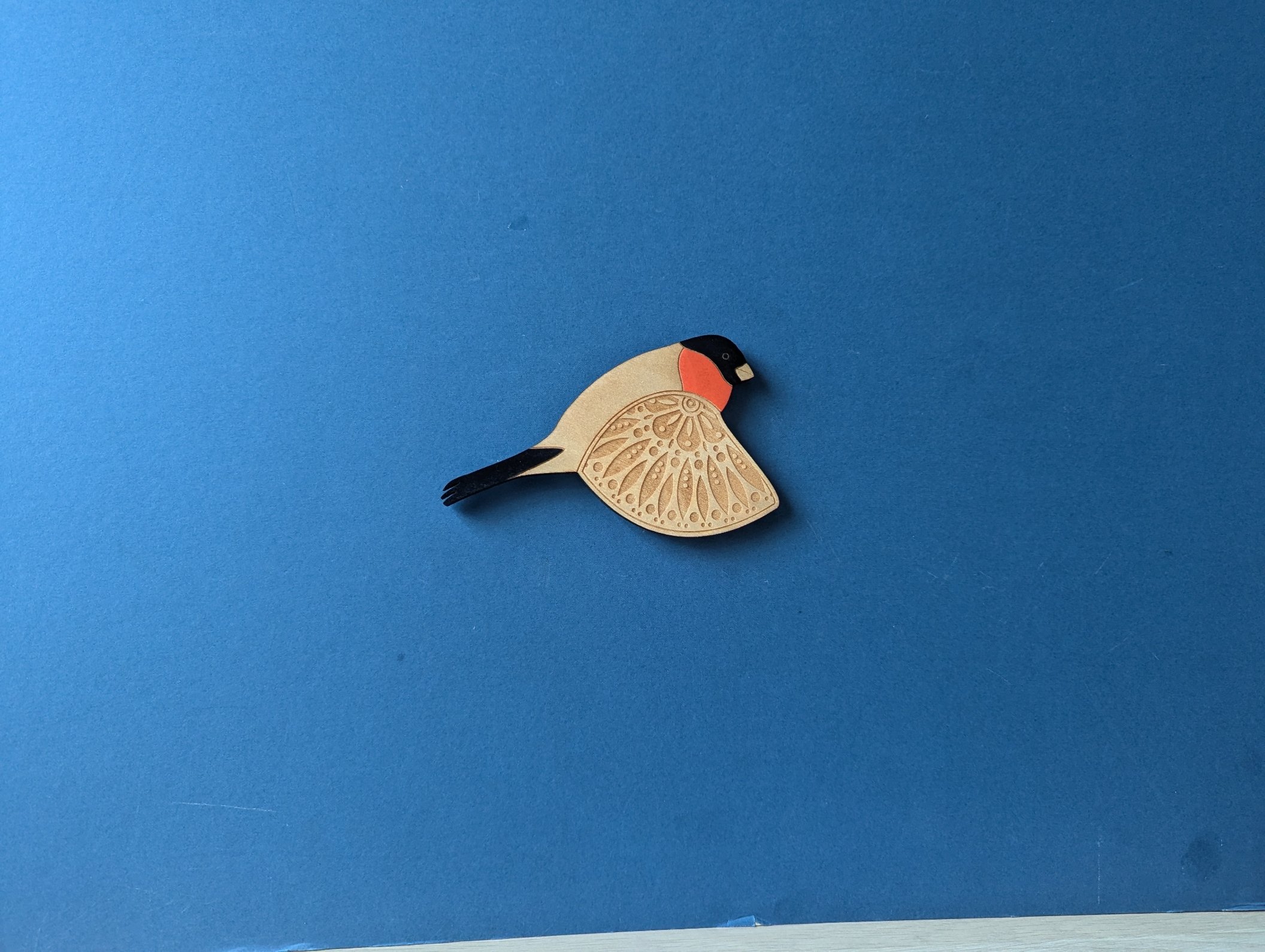Wooden Wall Bullfinch - Design 3 (fwbf1)