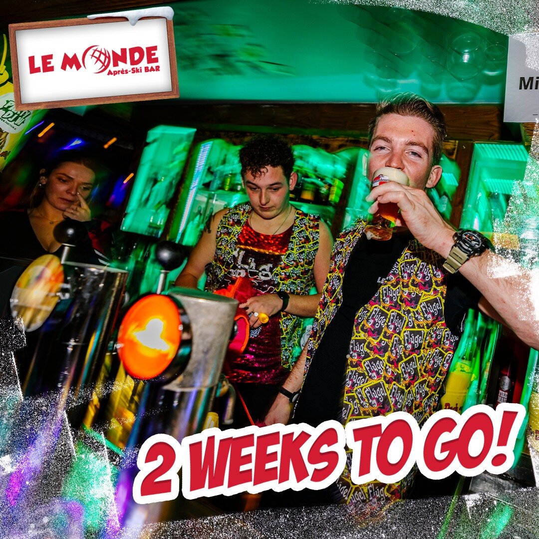Just 14 days to go before we dive into an epic apr&egrave;s-ski party at Le Monde! 🎿❄️ We can&rsquo;t wait to celebrate with you as the nights stretch on and the beer taps keep flowing. 🍻

Tag your apr&egrave;s-ski crew in the comments below! 💬

#