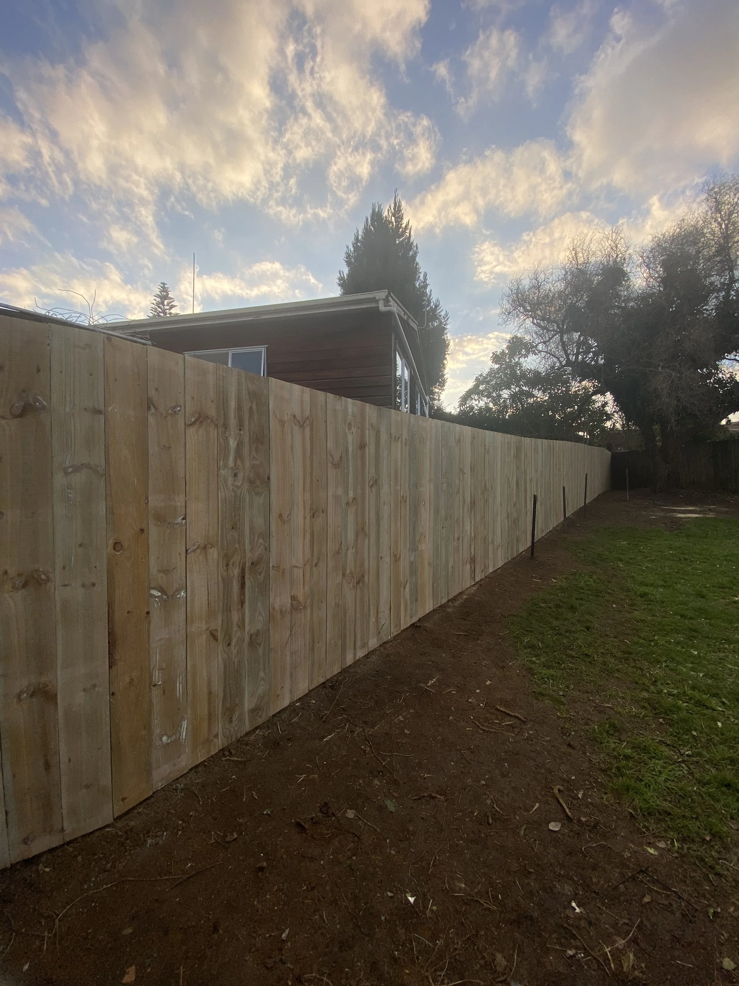 Fence replacement following storm damage in South Auckland