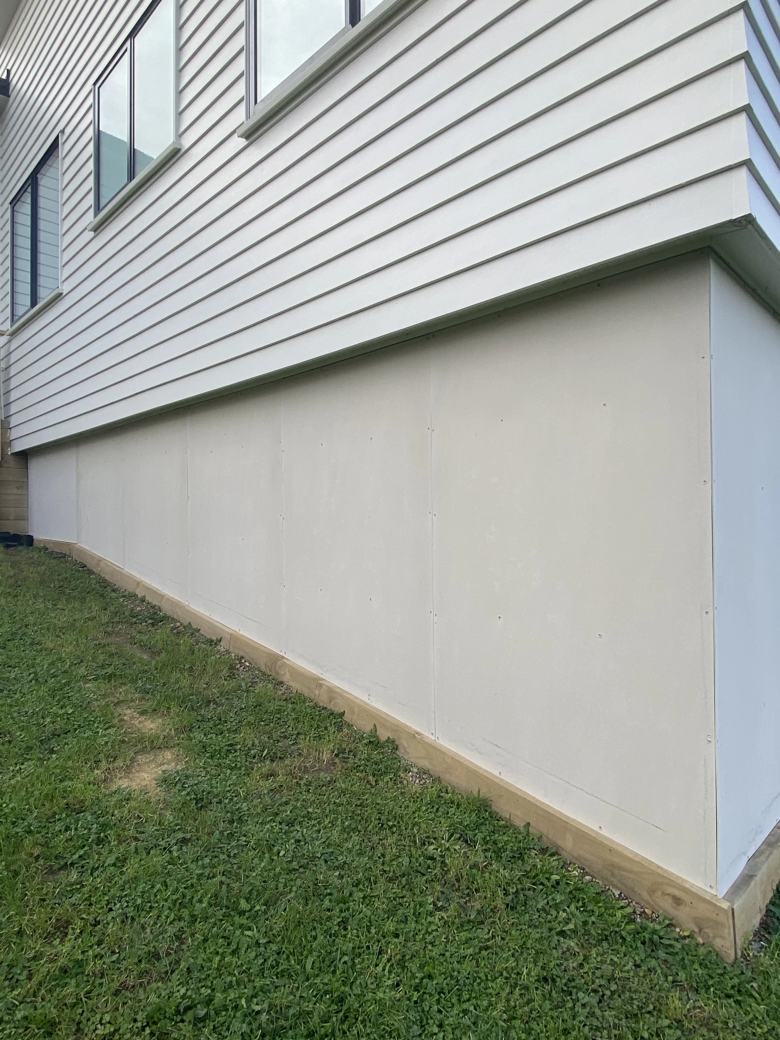 Fibre cement exterior cladding installation completed at Beachlands property by DCW Services