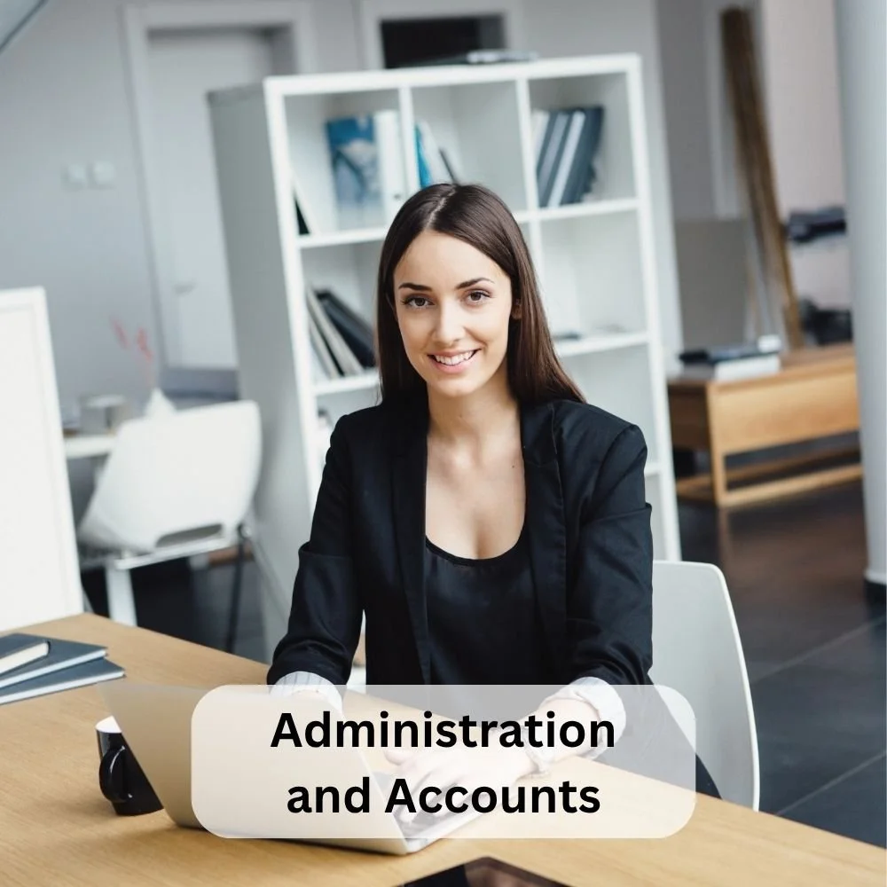 a lady on one of our Business apprenticeships at her desk
