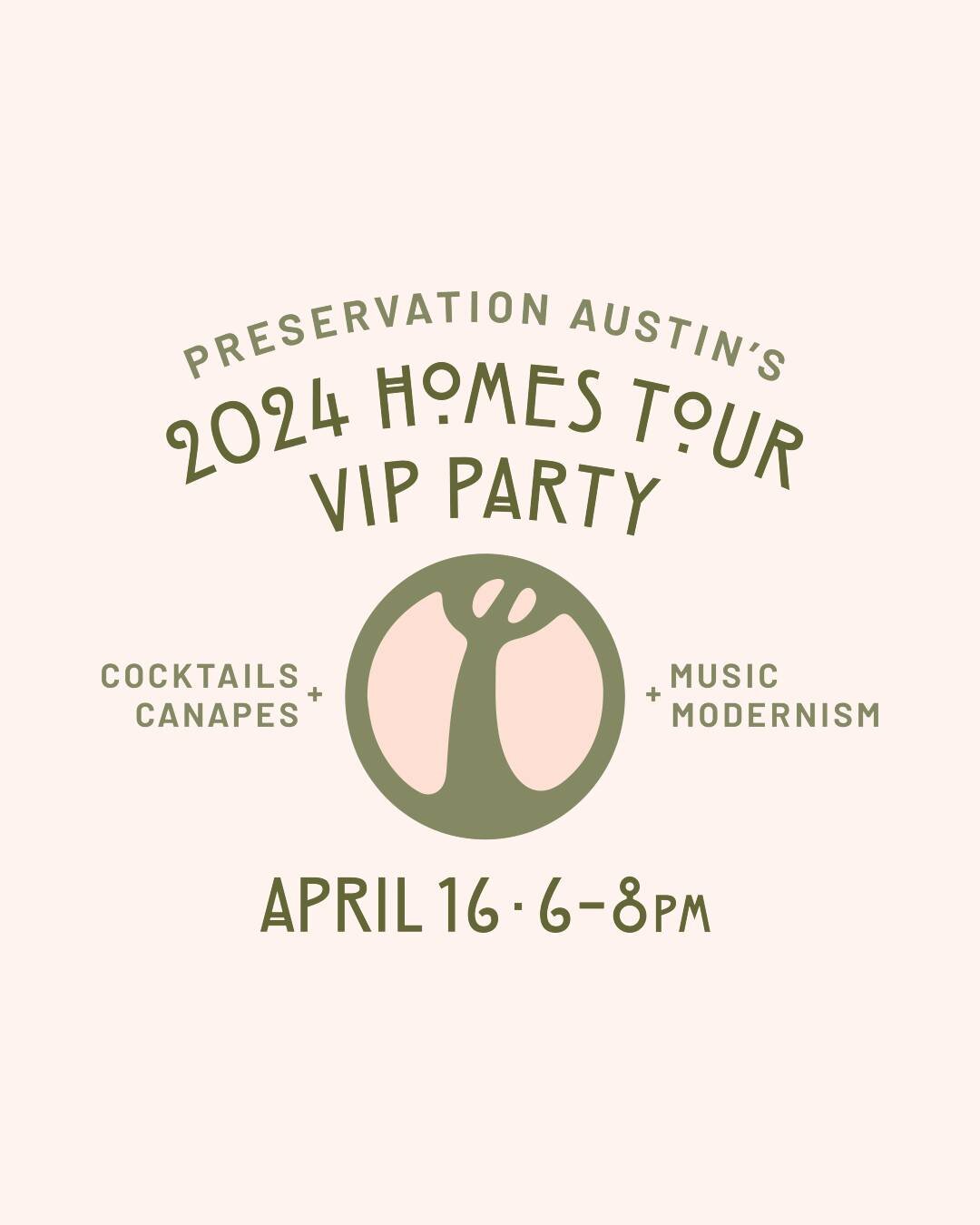 Preservation Austin&rsquo;s 2024 Homes Tour will commence with a Southwind soiree! Join us for our second annual VIP Party to kick off the festivities at an exclusive home not featured during the tour weekend. This special event will showcase Southwi