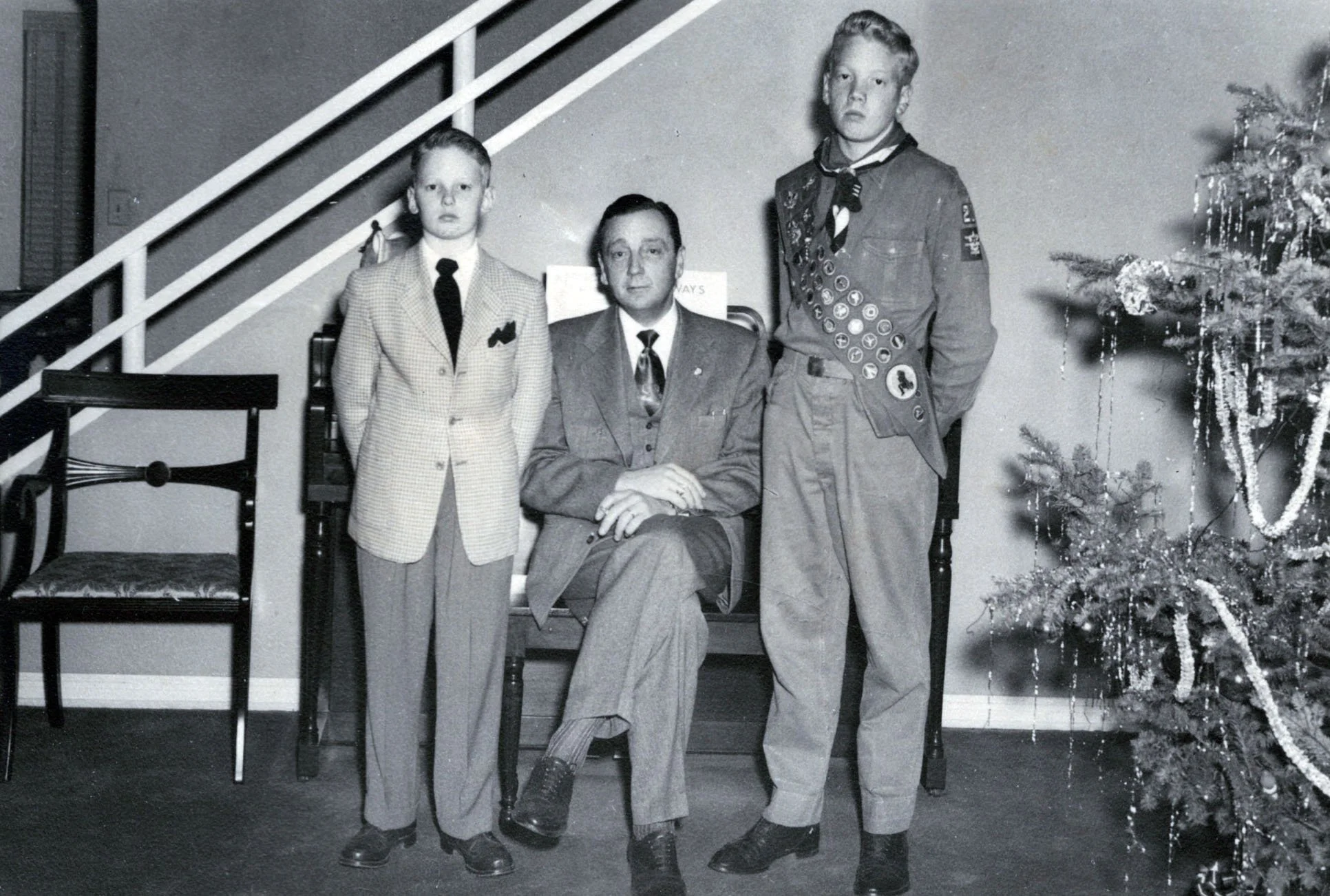 John McFarland, JP McFarland, and James McFarland, Christmas 1951