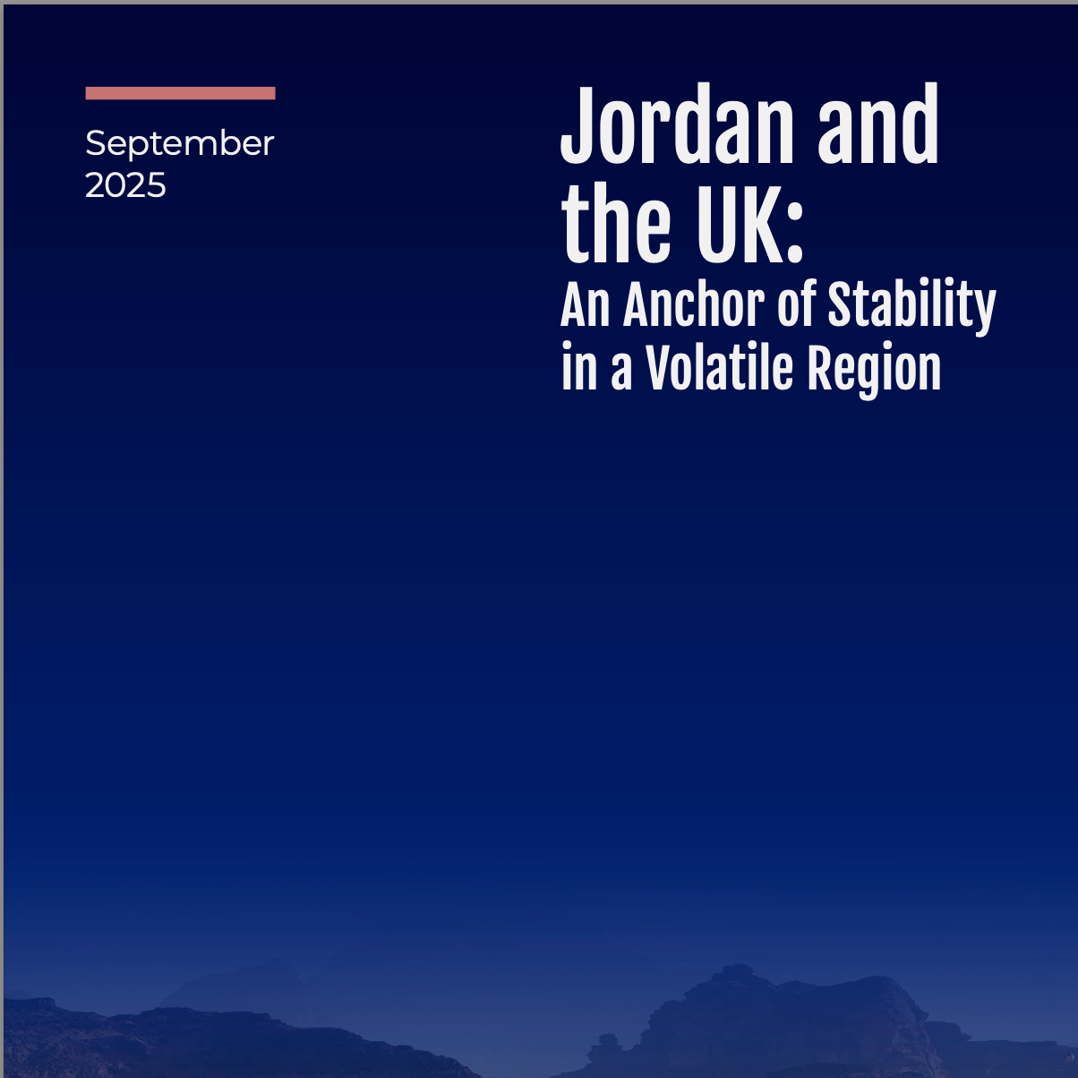 Briefing: Jordan-UK Relations