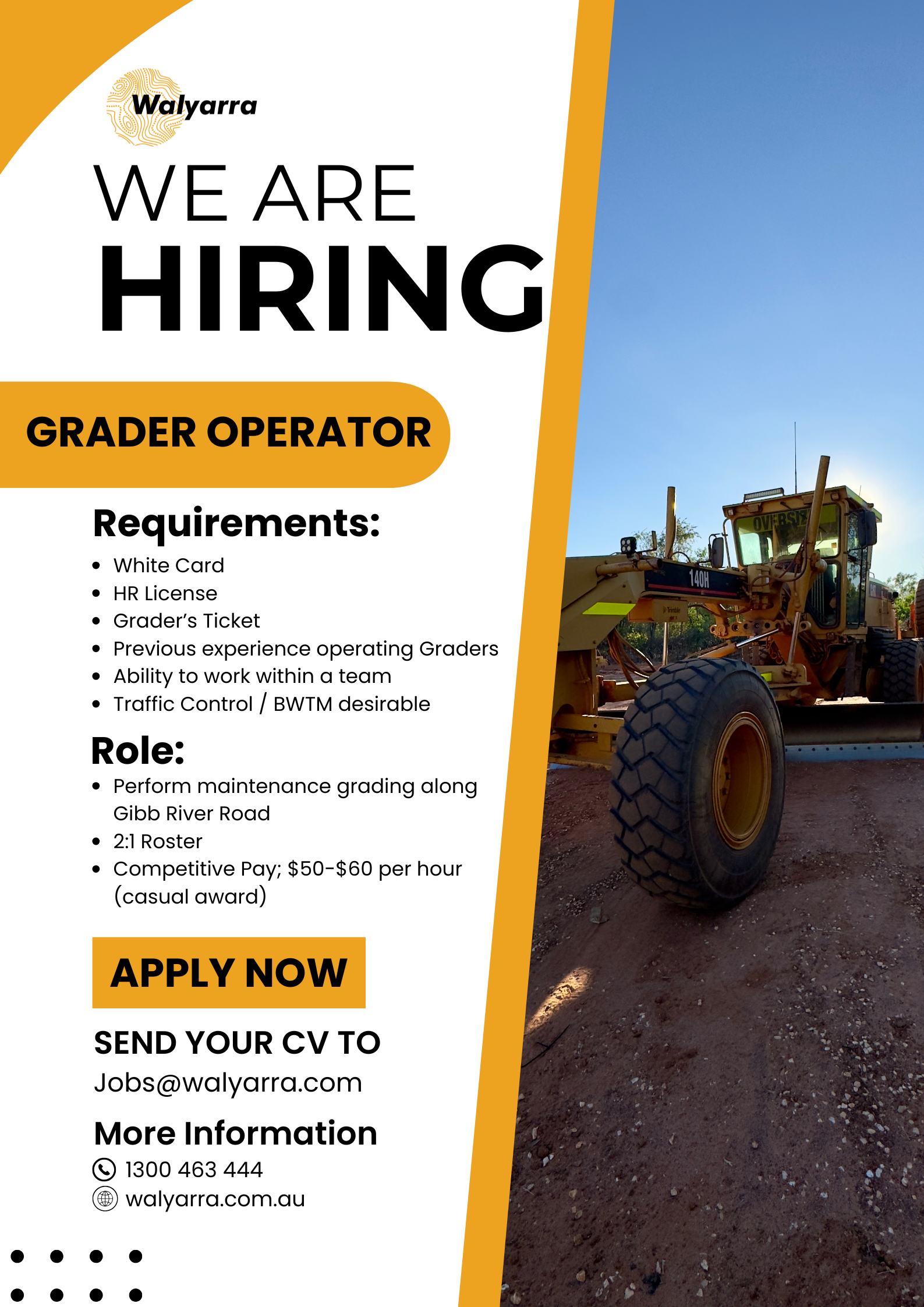 Grader Operator – Derby, WA