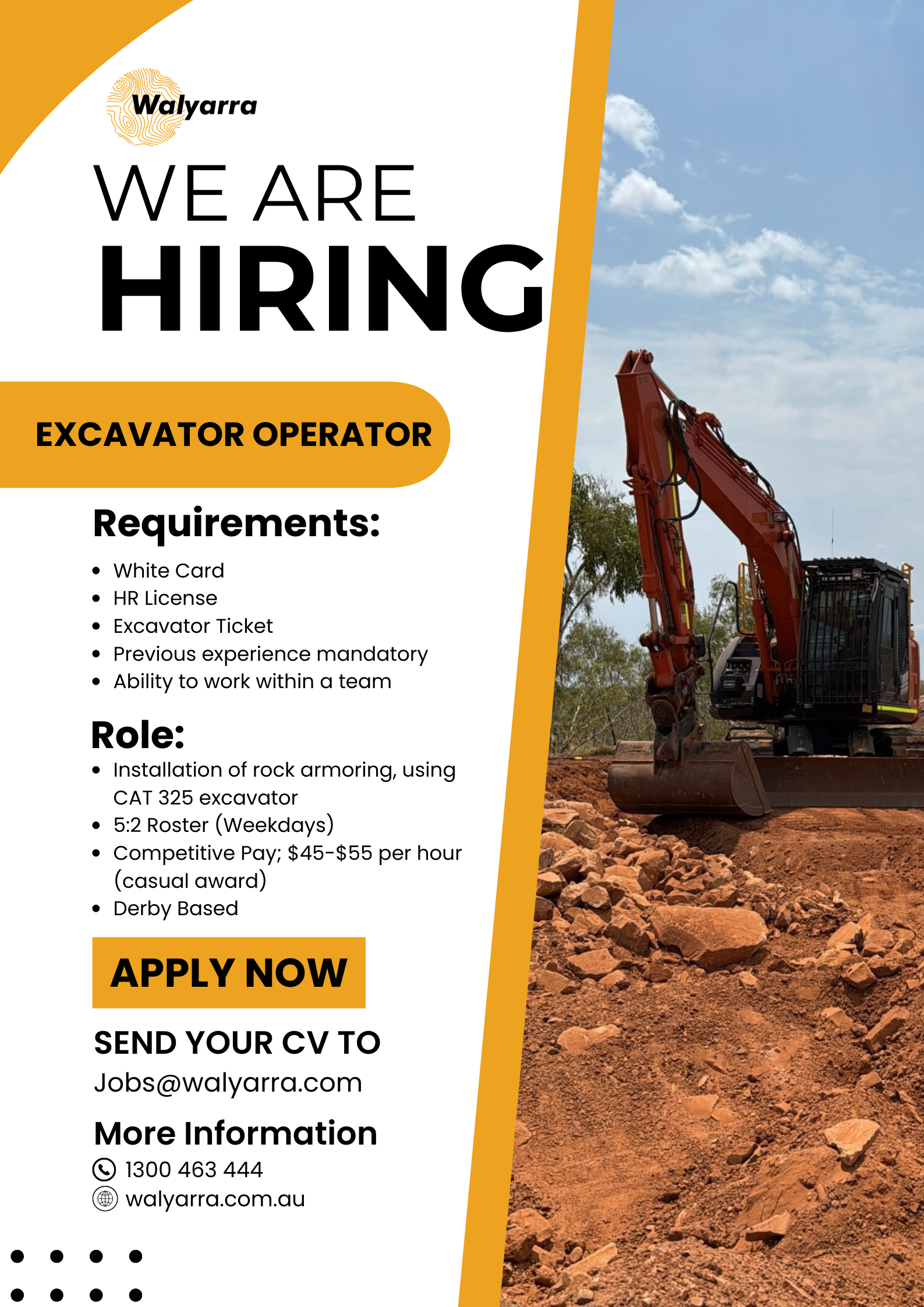 Excavator Operator – Derby, WA