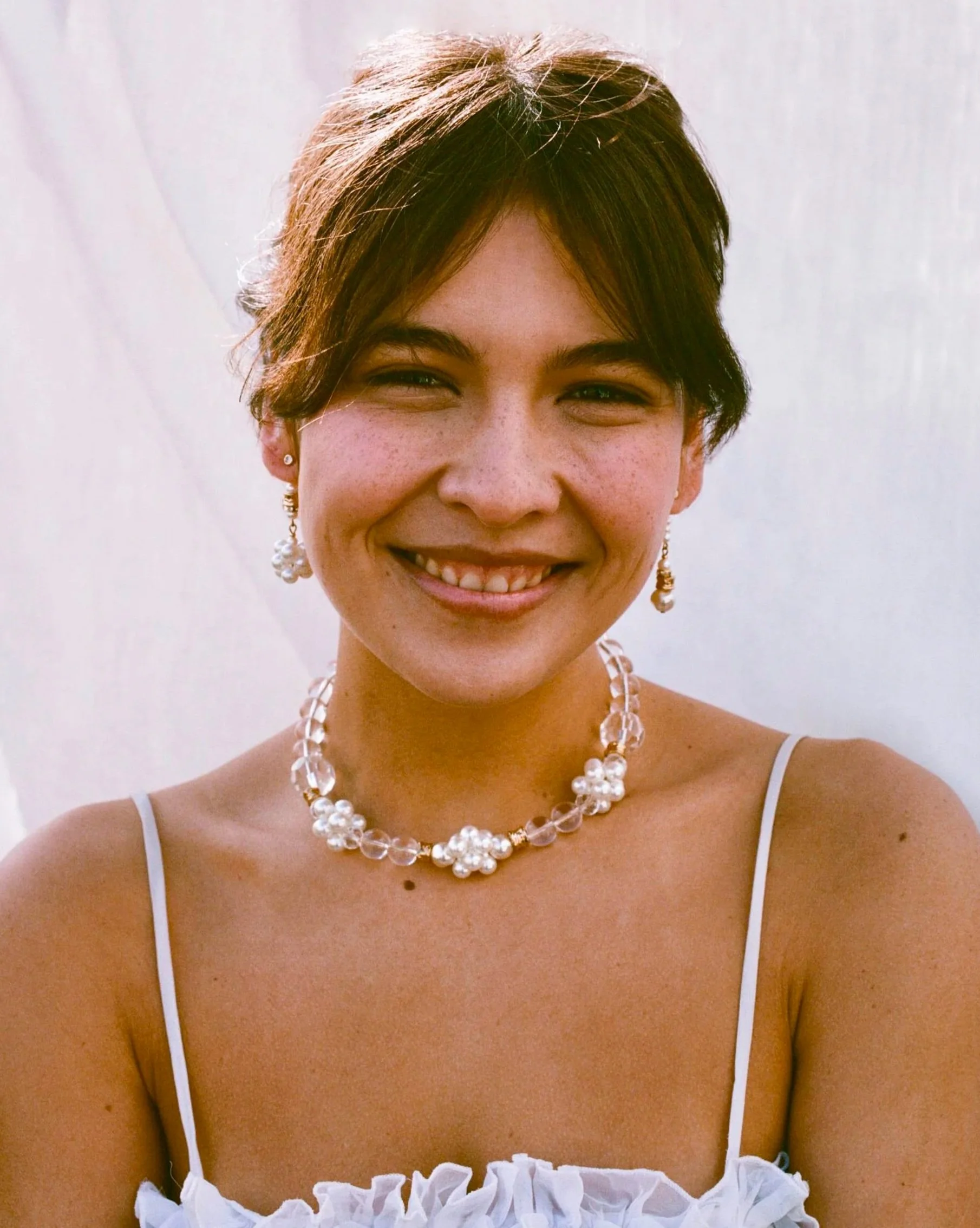 collier Groseille blanc nacré