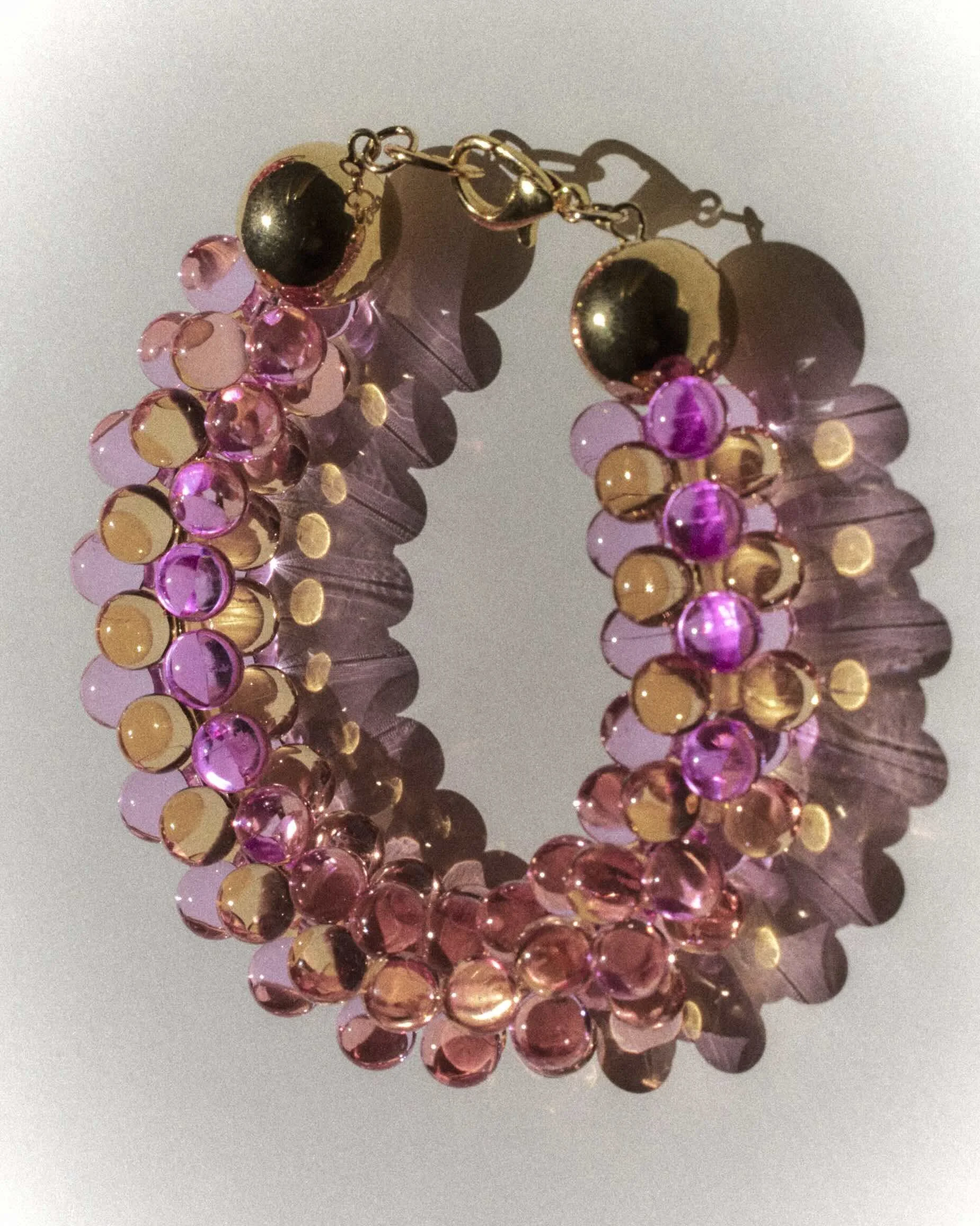 le bracelet Lys violet/orange