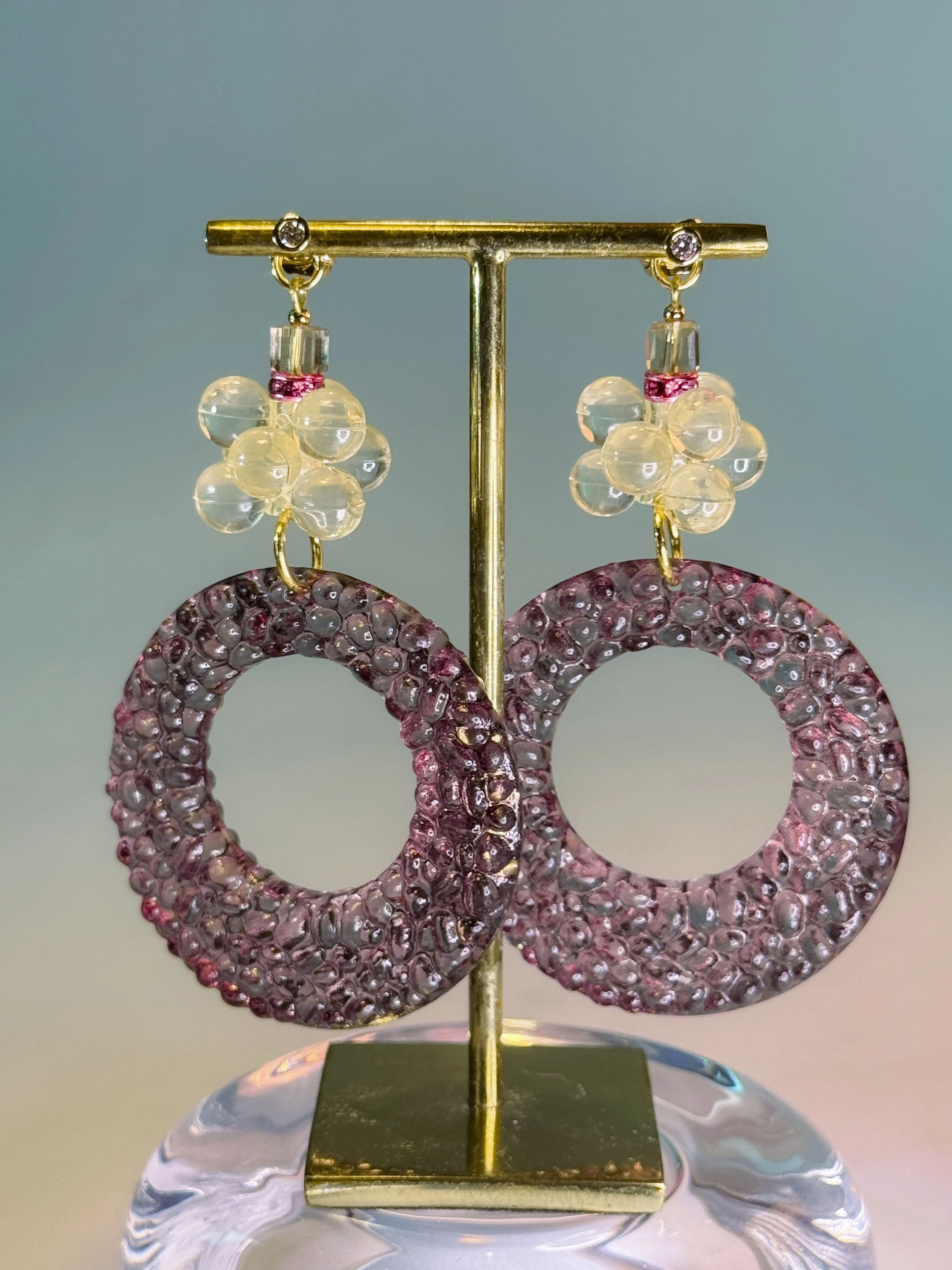 boucles d'oreilles Neige