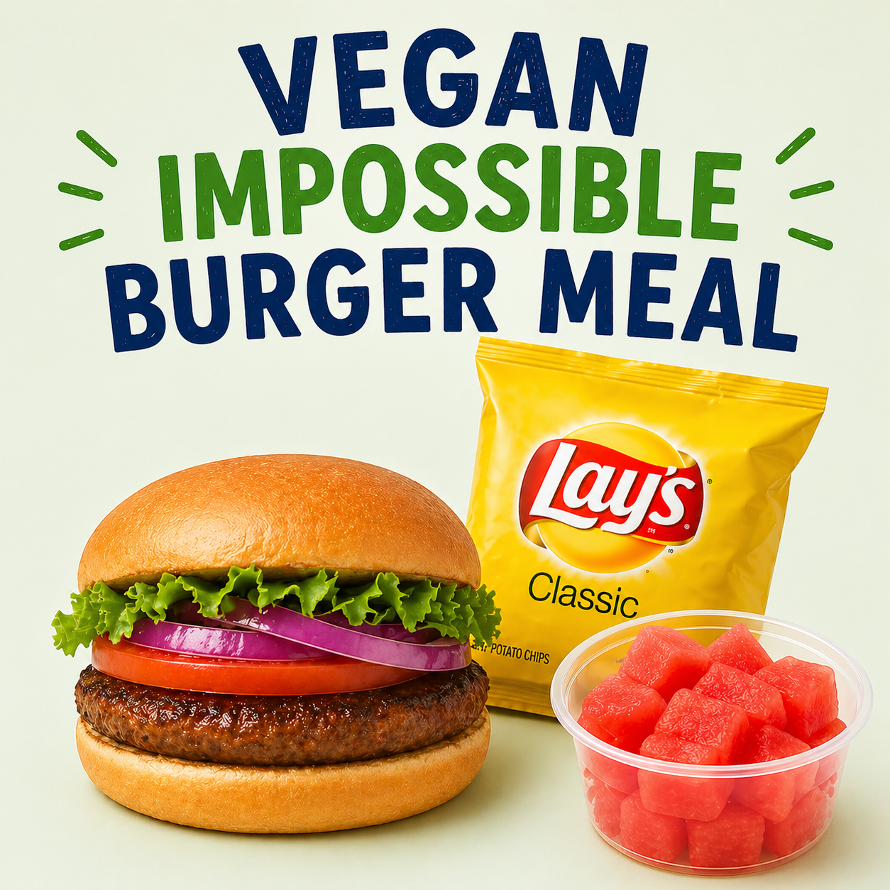 Vegan Impossible Burger Meal